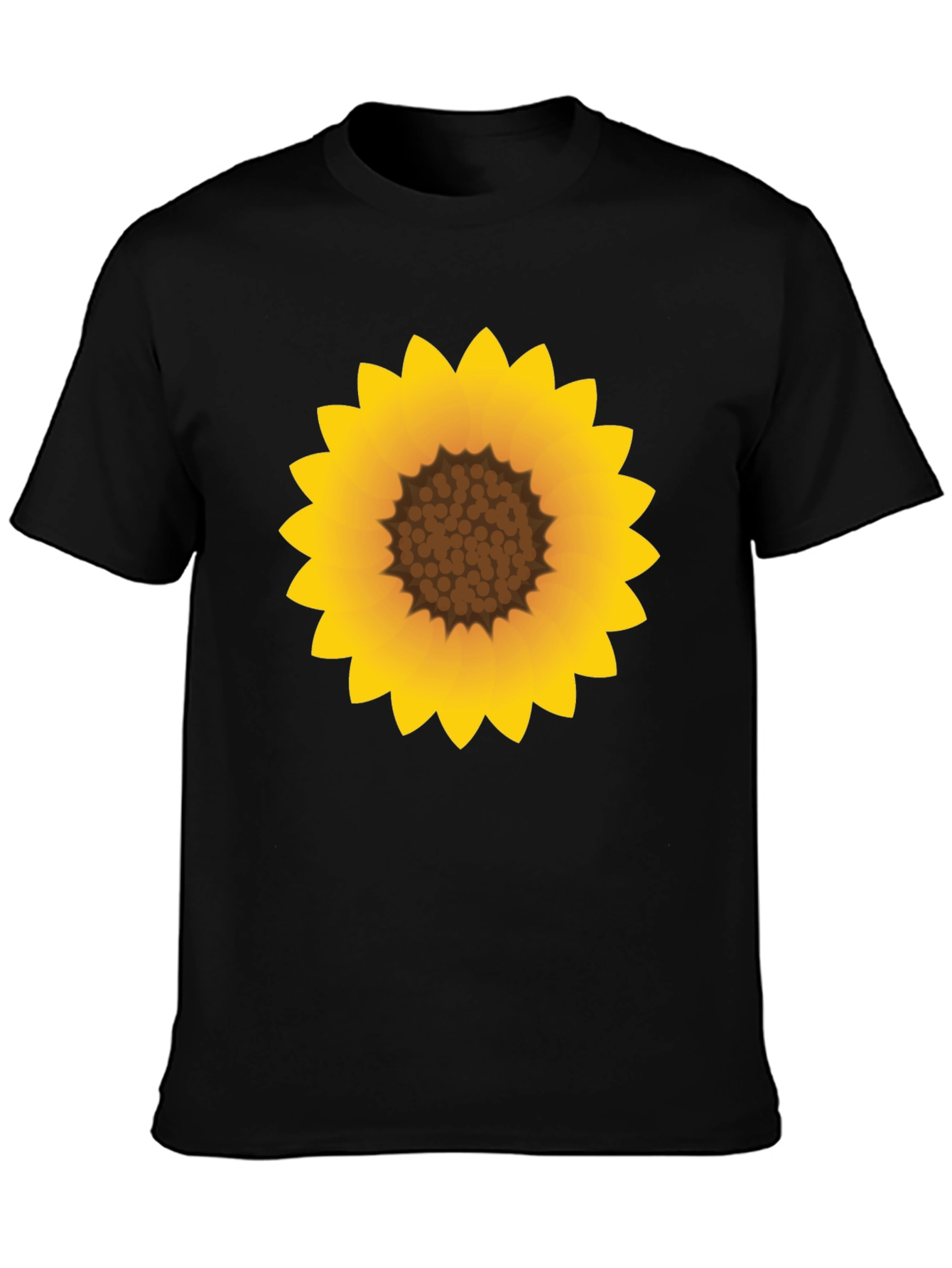 Black Sunflower Graphic Black T-Shirt view 3