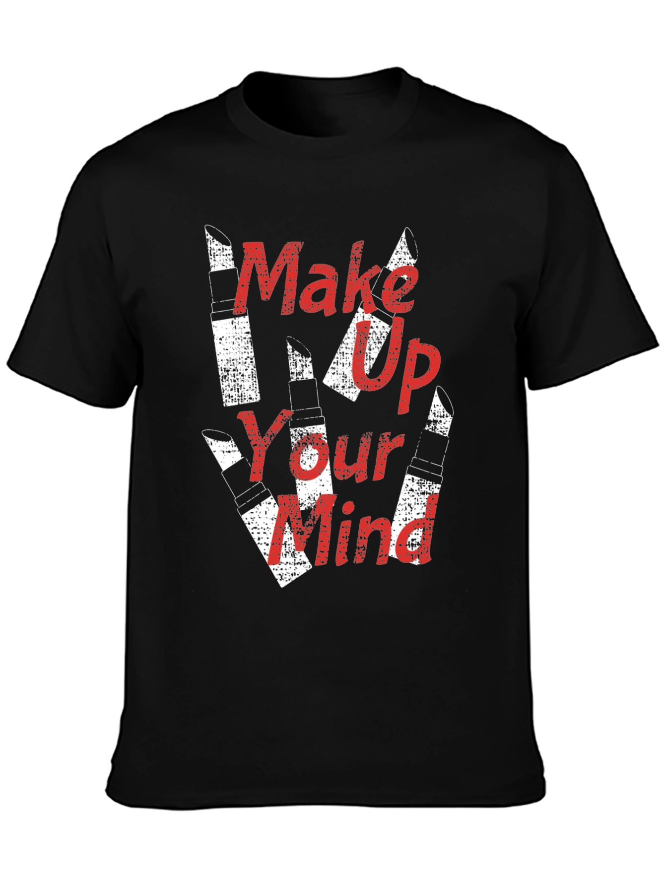 Black Make Up Your Mind Graphic Tee view 3