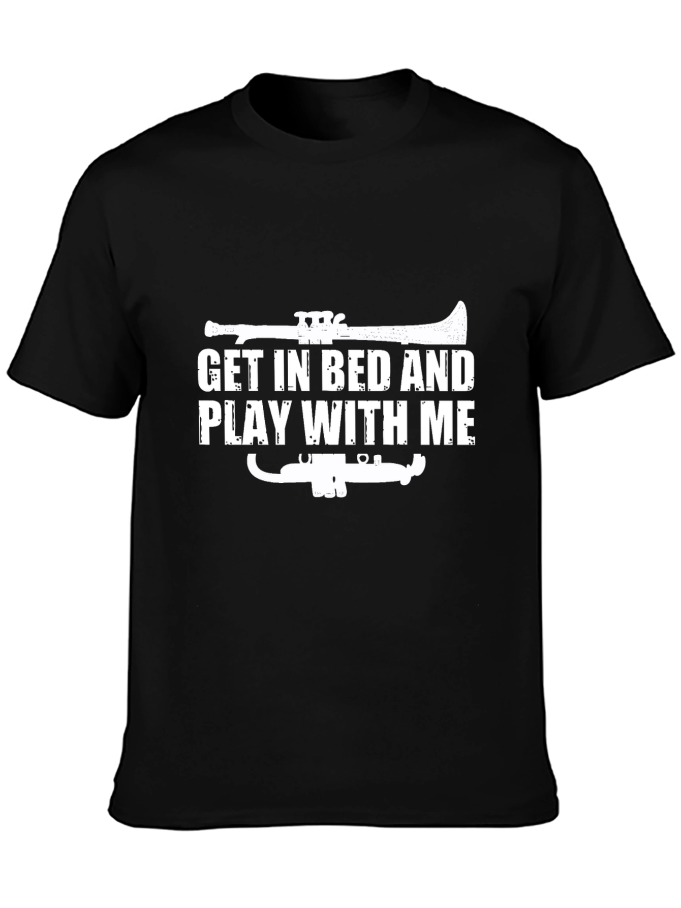 Black Get in Bed Play With Me T-Shirt view 3