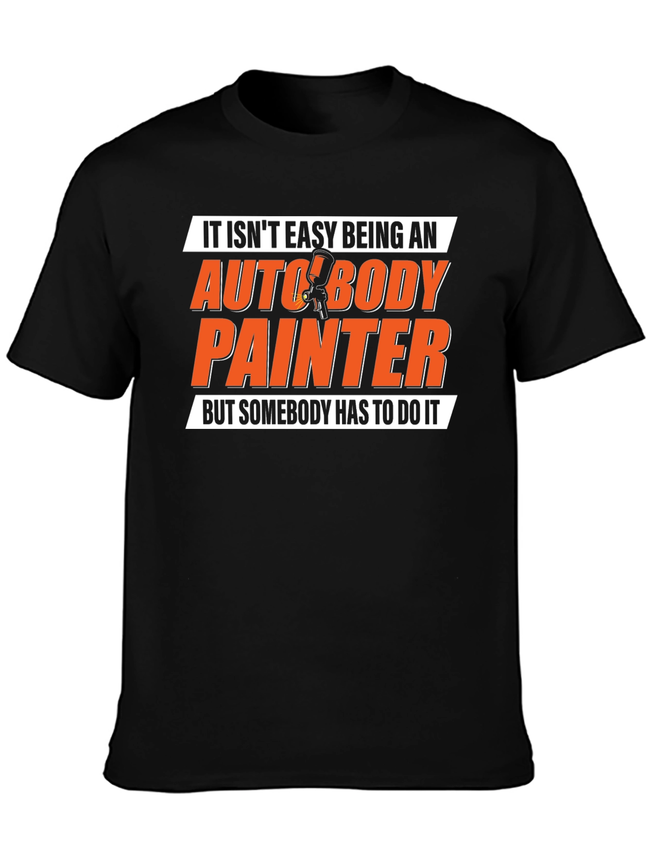 Black Auto Body Painter Graphic Tee - Black view 3