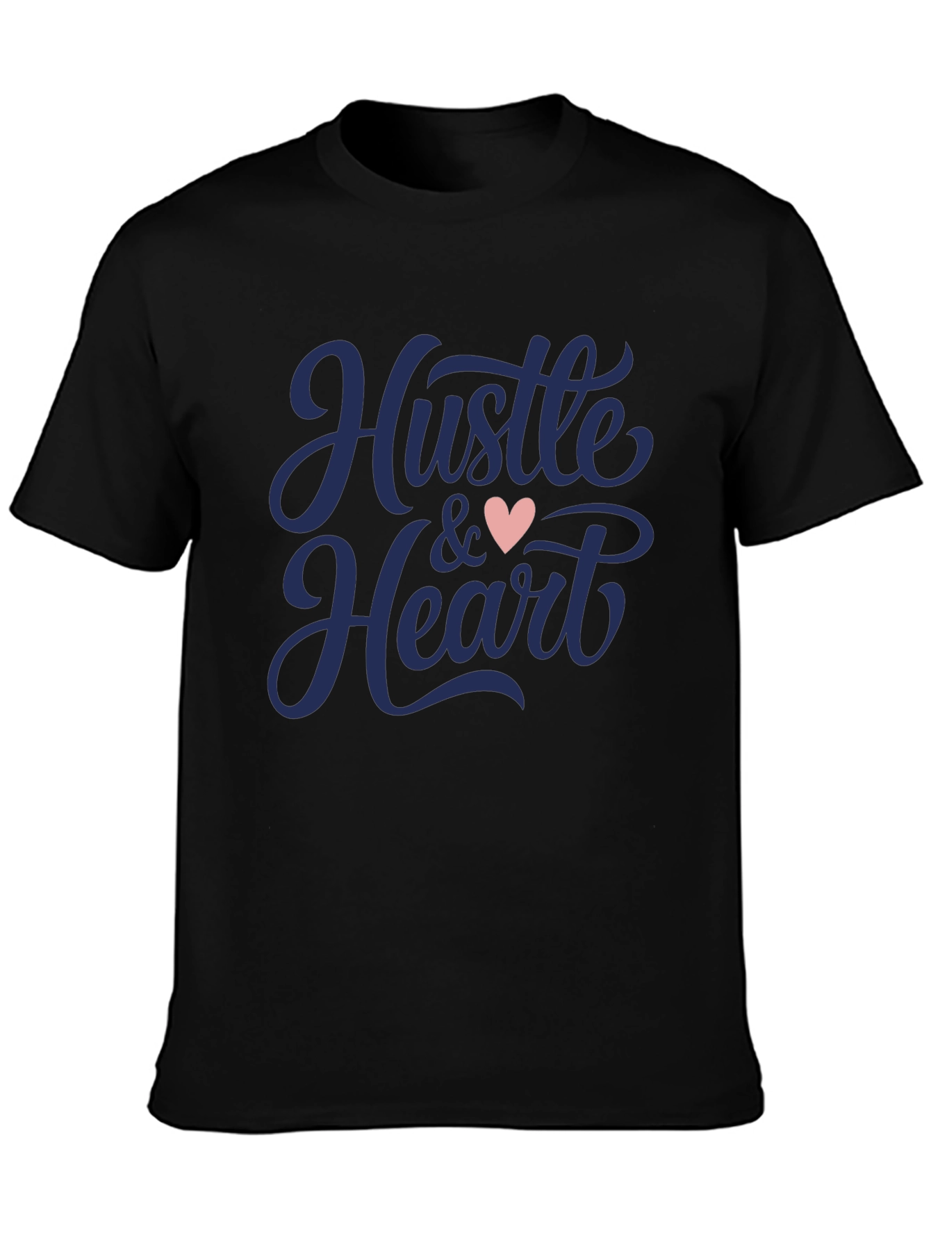 Black Hustle & Heart Graphic Tee view 3