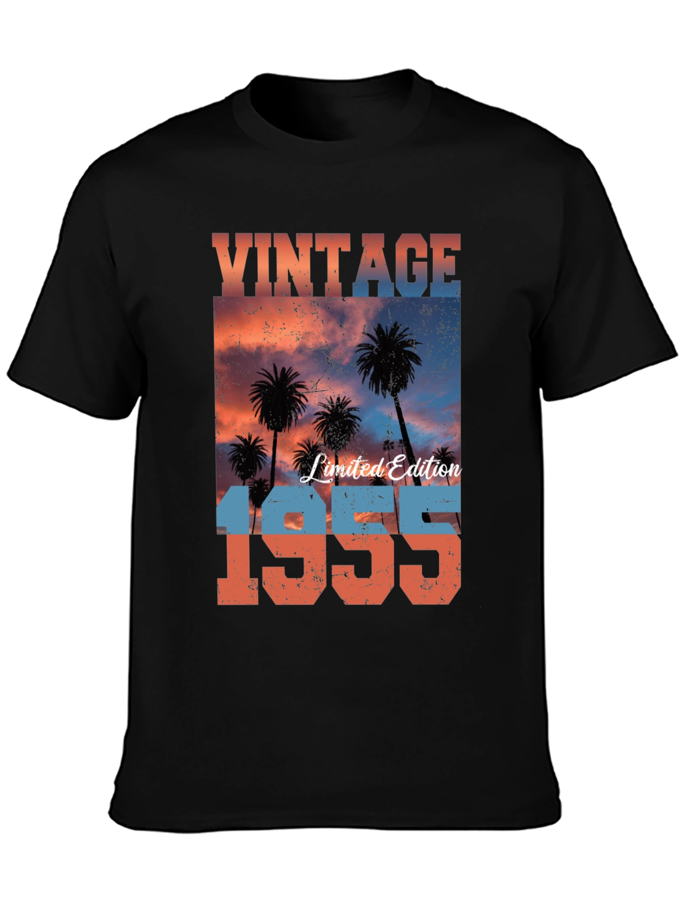Black Vintage 1955 Limited Edition T-Shirt view 3