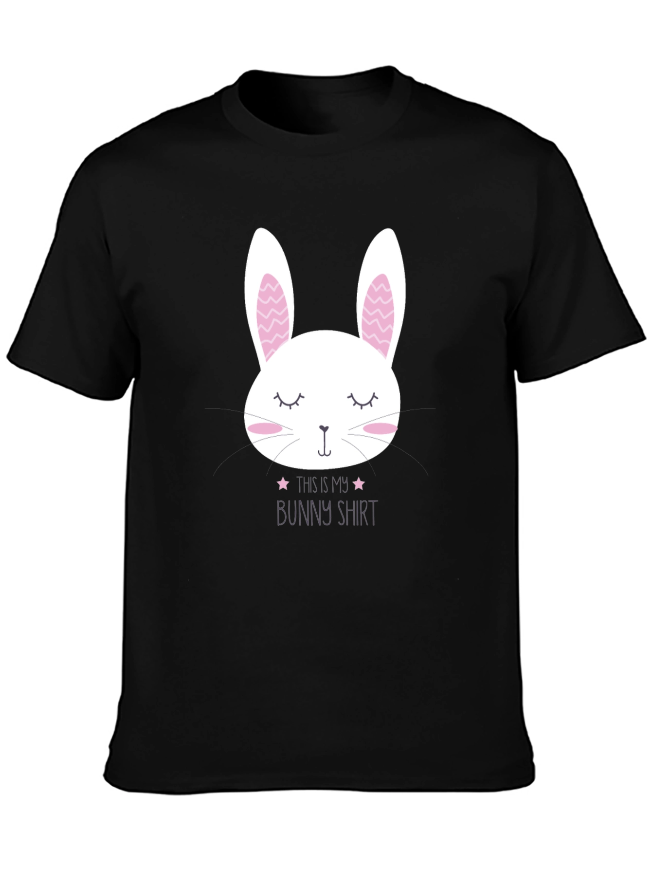 Black Bunny Shirt Cute Easter Tee view 3