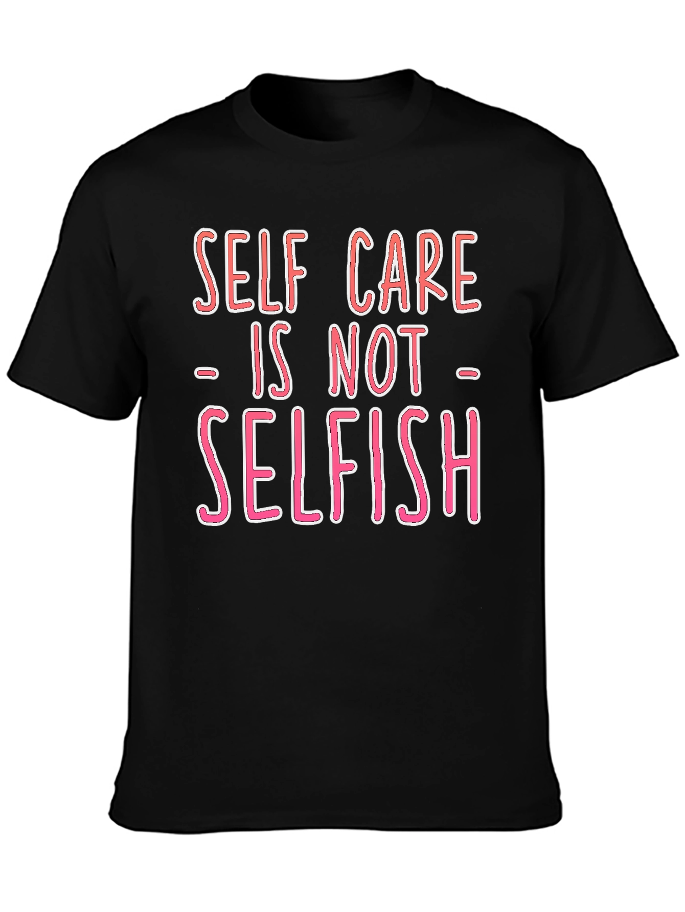 Black Self Care is Not Selfish Graphic Tee - Black view 3