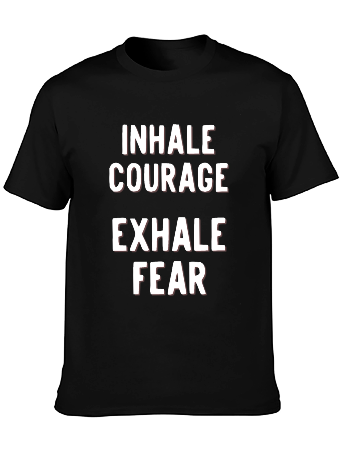 Black Inhale Courage Exhale Fear Graphic Tee view 3