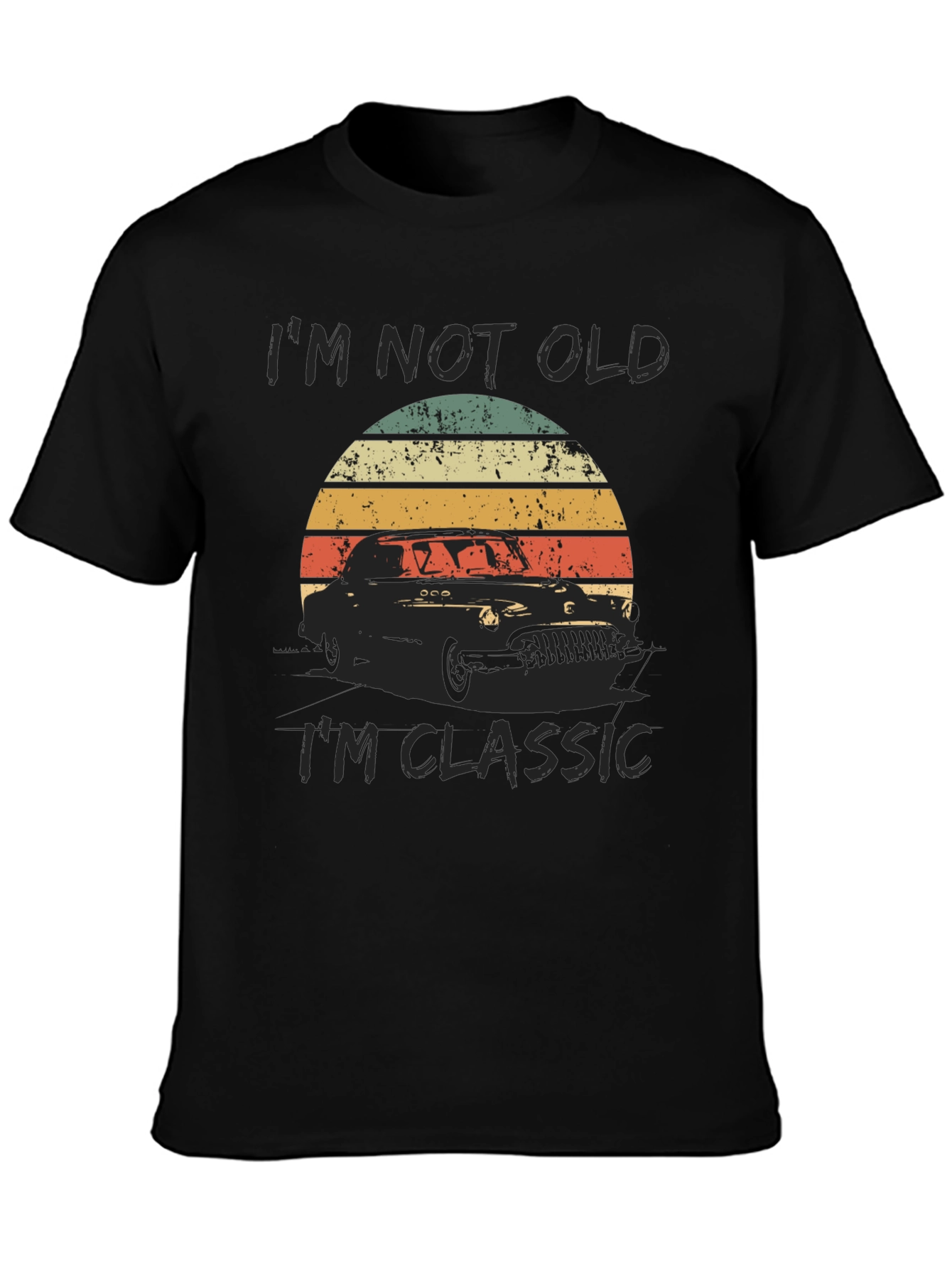 Black I'm Not Old, I'm Classic Car T-Shirt view 3