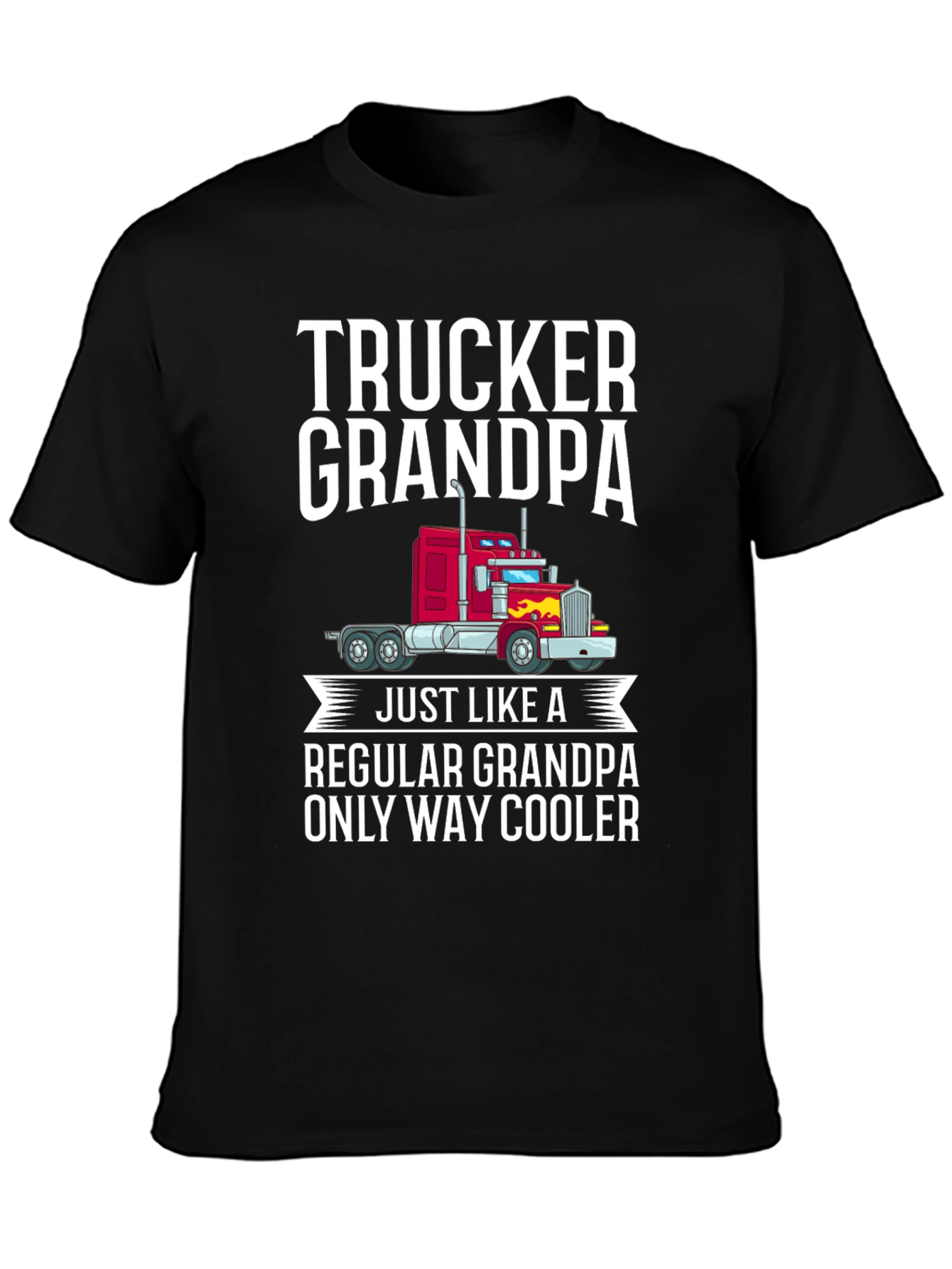 Trucker Grandpa T-Shirt - Cool Grandpa Gift - 3