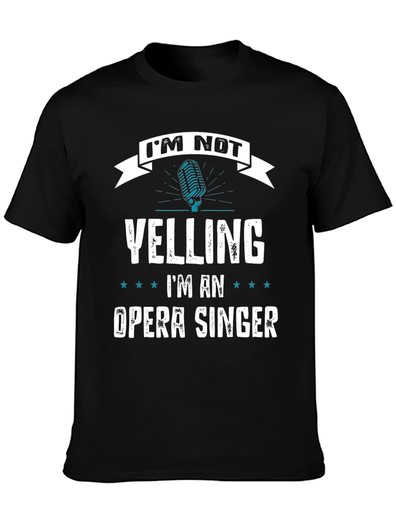 Black Opera Singer T-Shirt - I'm Not Yelling Funny Gift view 3