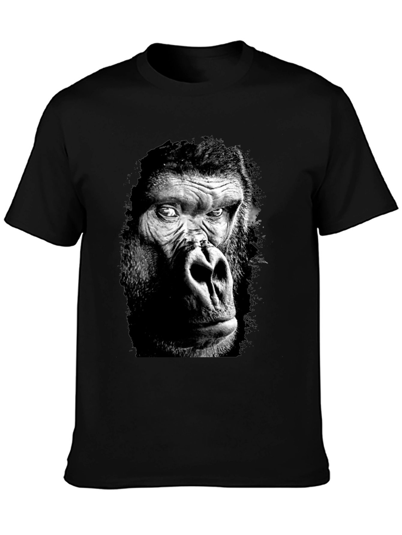 Black Gorilla Graphic Black T-Shirt view 3
