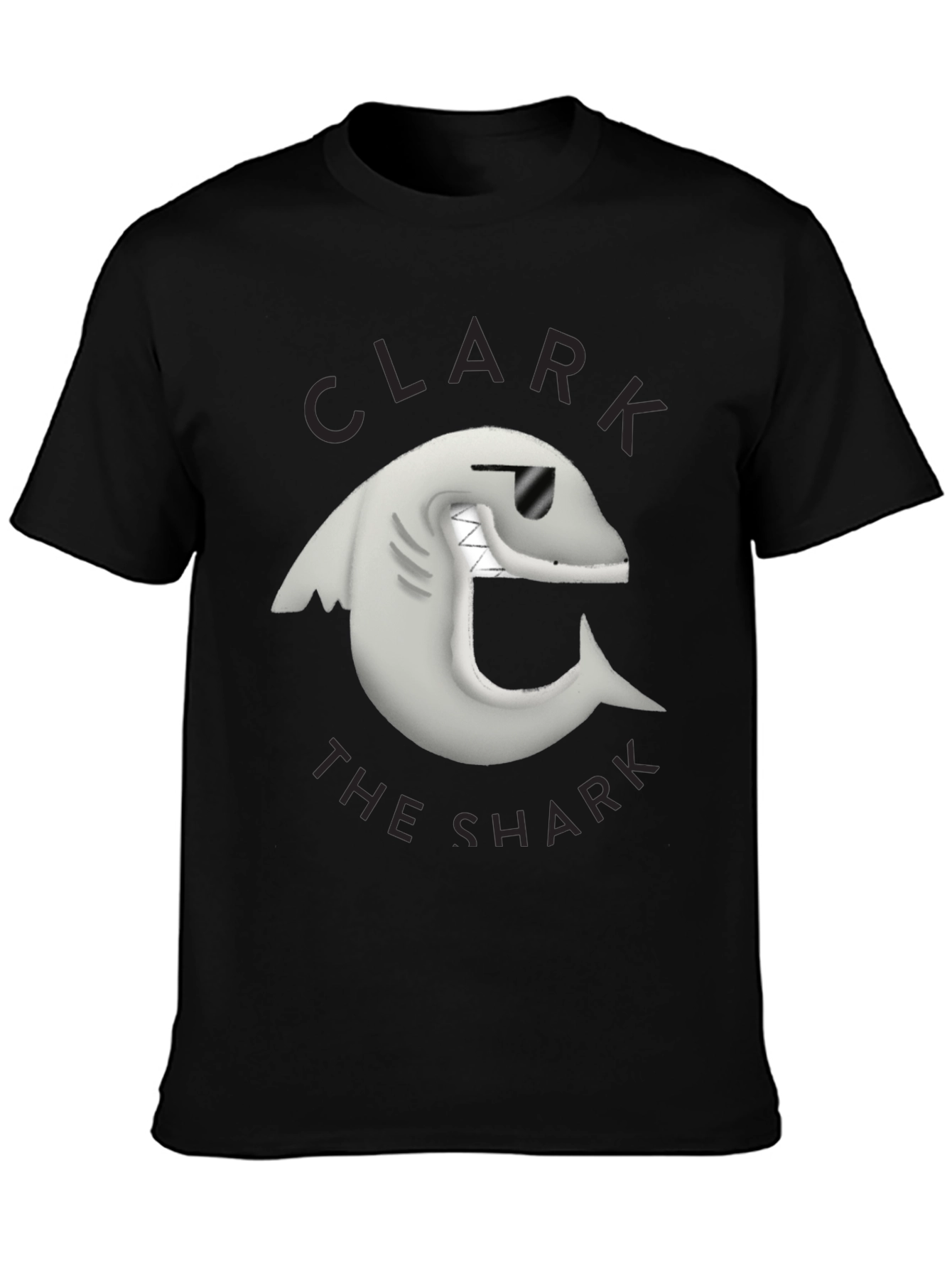 Black Clark the Shark Graphic Tee - Black view 3