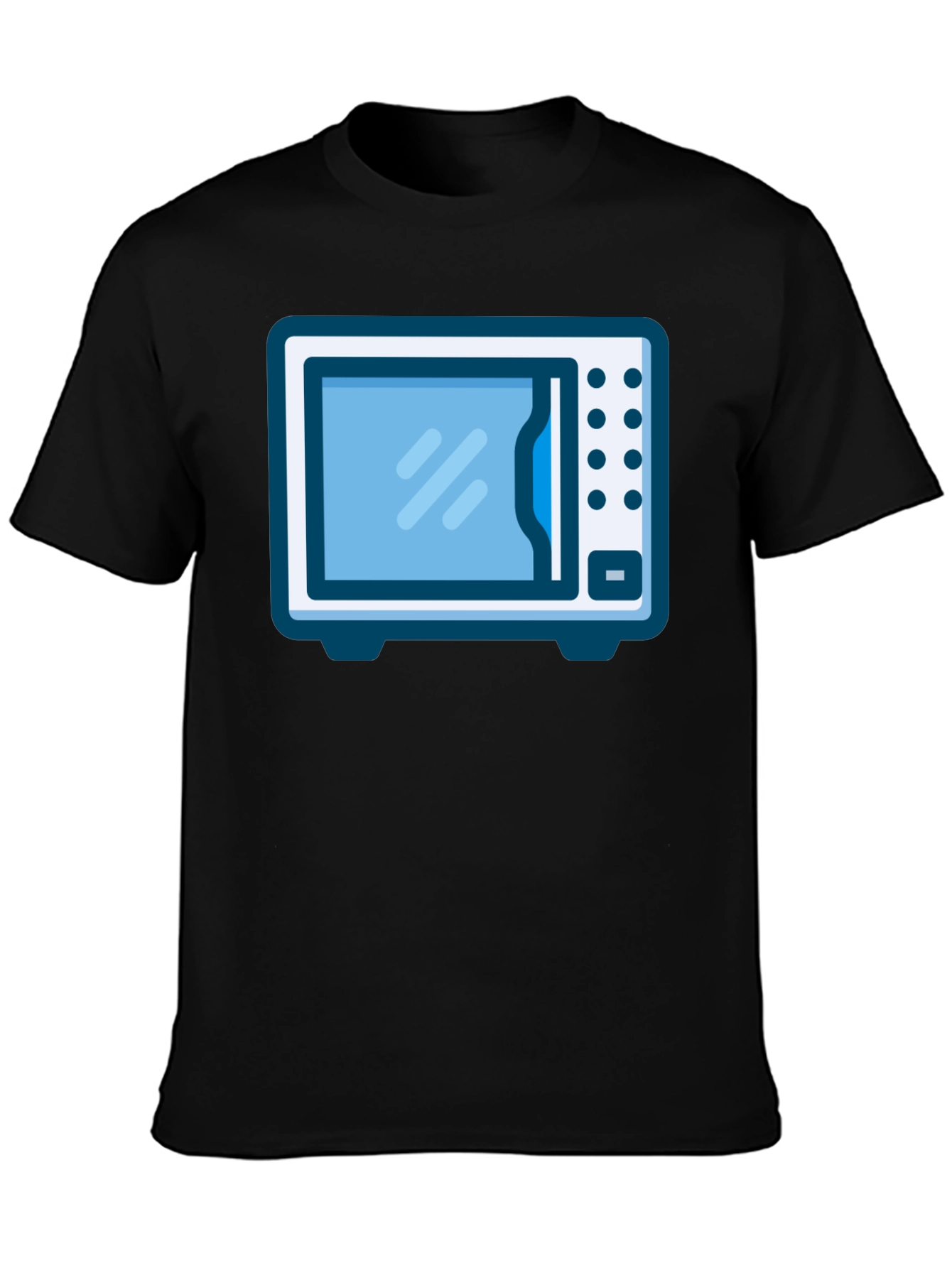 Black Microwave T-Shirt - Funny Cooking Shirt view 3