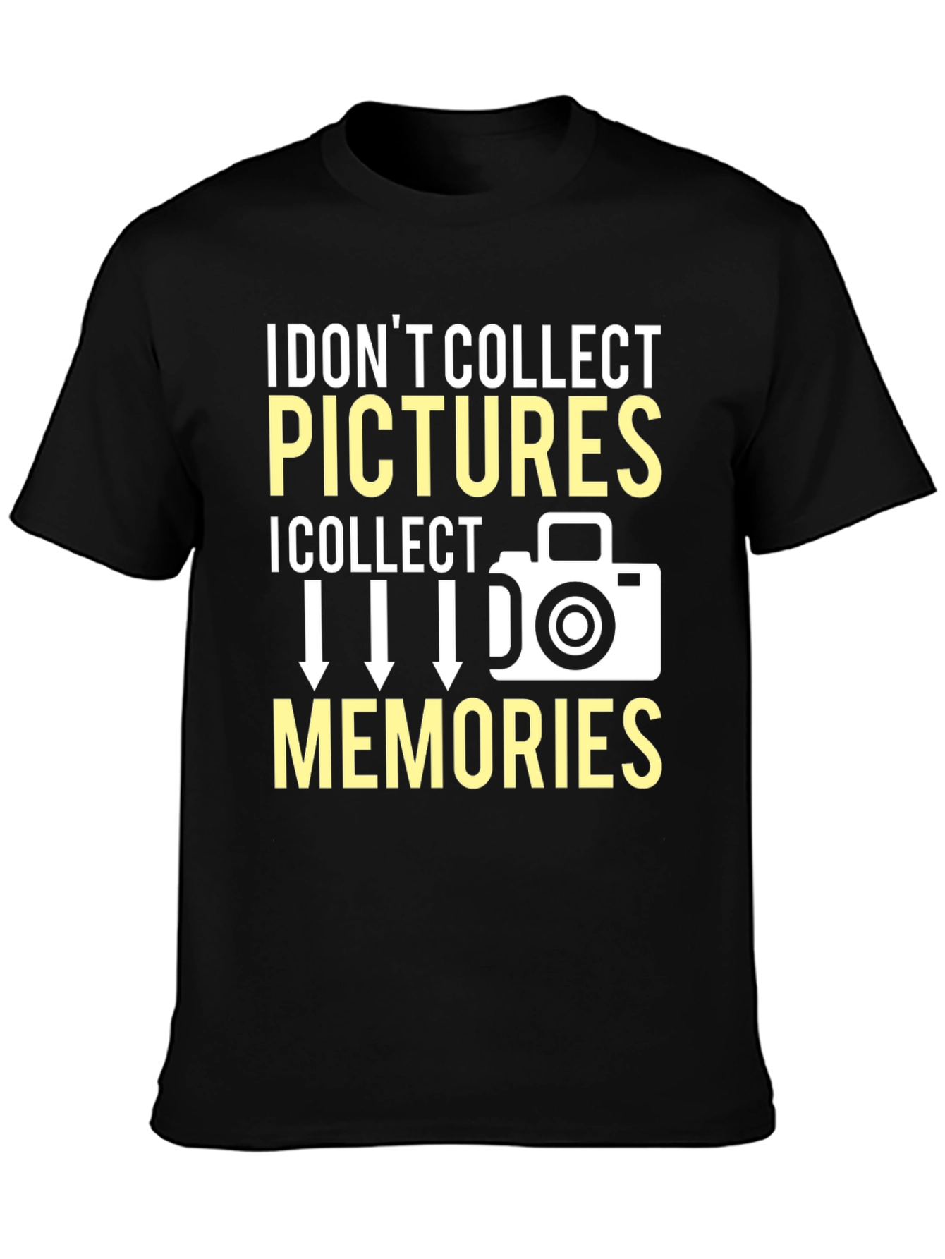 Black I Collect Memories T-Shirt Photography Gift view 3