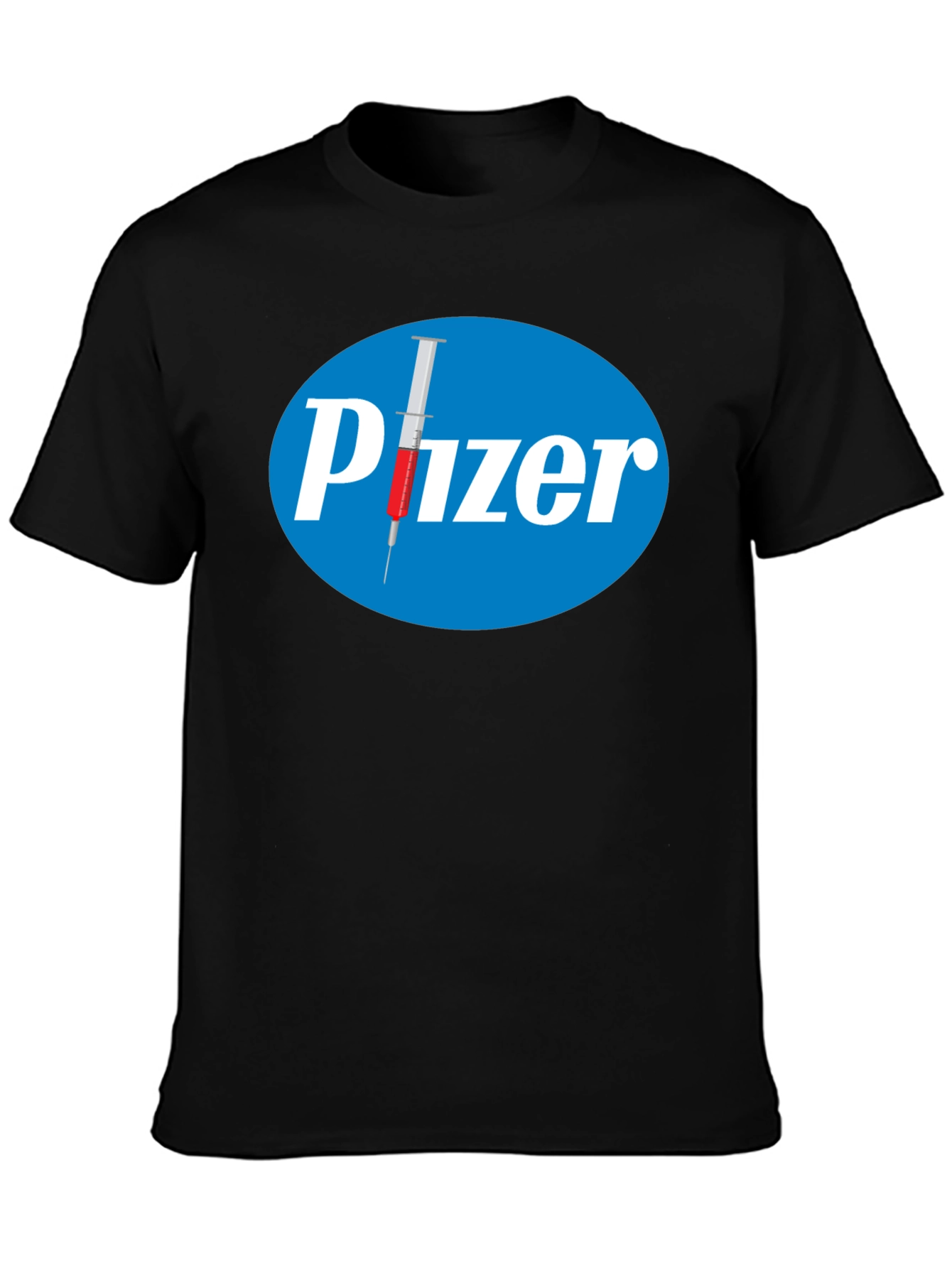 Black Pfizer Vaccine Black T-Shirt view 3