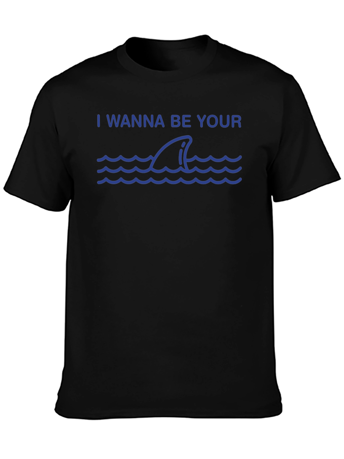 Black I Wanna Be Your Shark T-Shirt - Funny Ocean Tee view 3