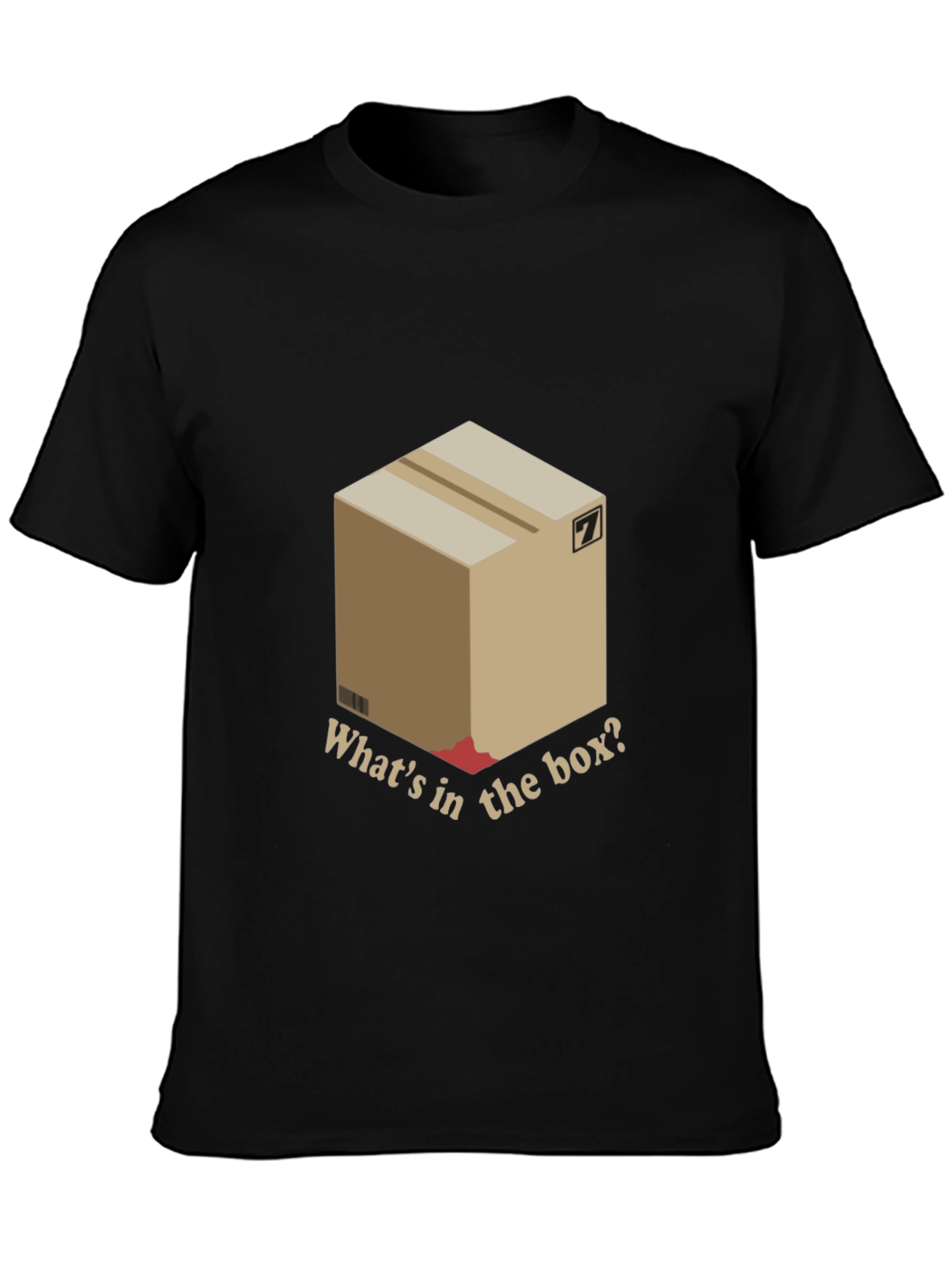Black Mystery Box Tee - "What's in the Box?" T-Shirt view 3