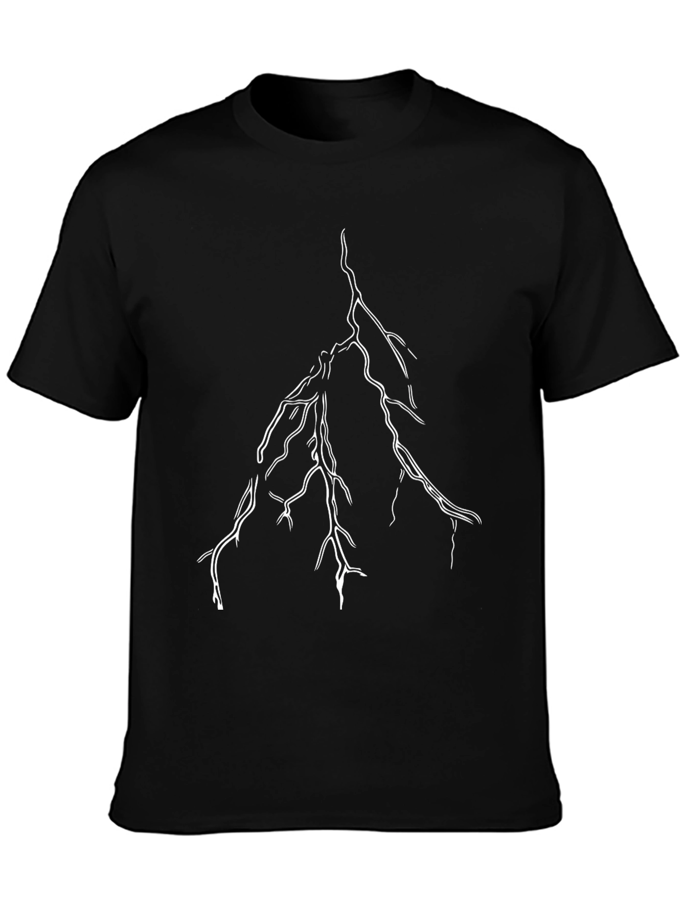 Black Black Lightning Bolt Graphic Tee view 3