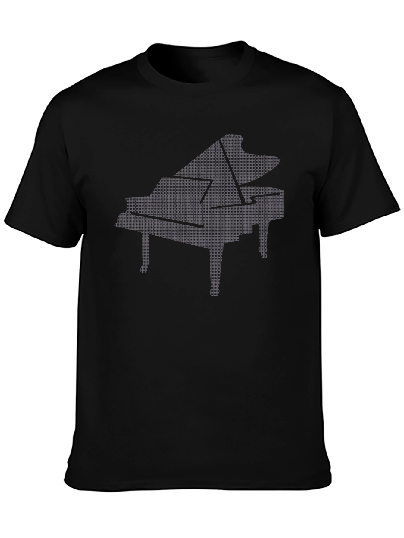 Black Grand Piano Graphic Tee - Black view 3