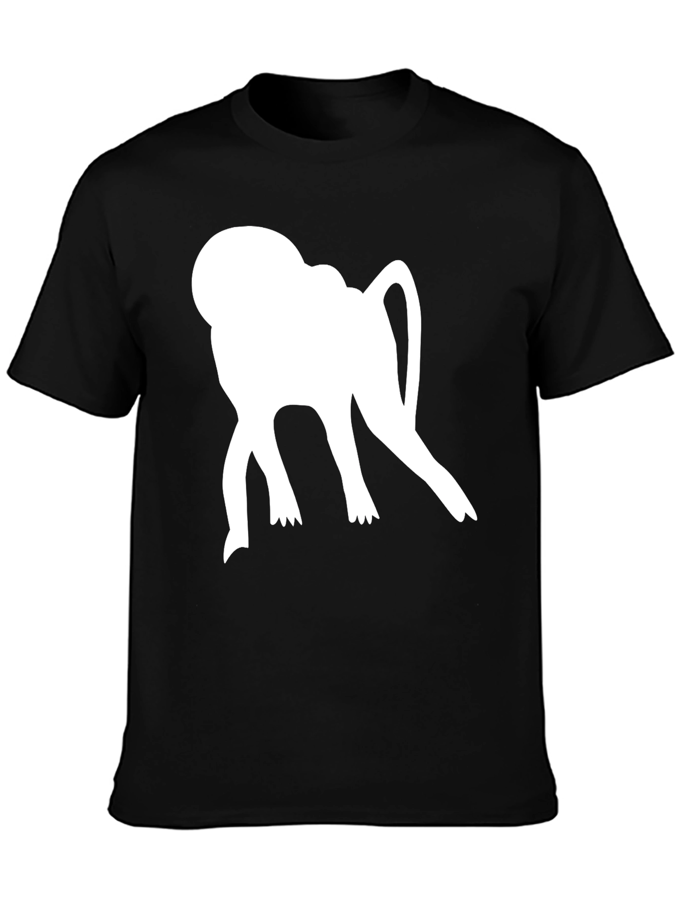 Black Monkey Silhouette Graphic Tee - Casual Style view 3