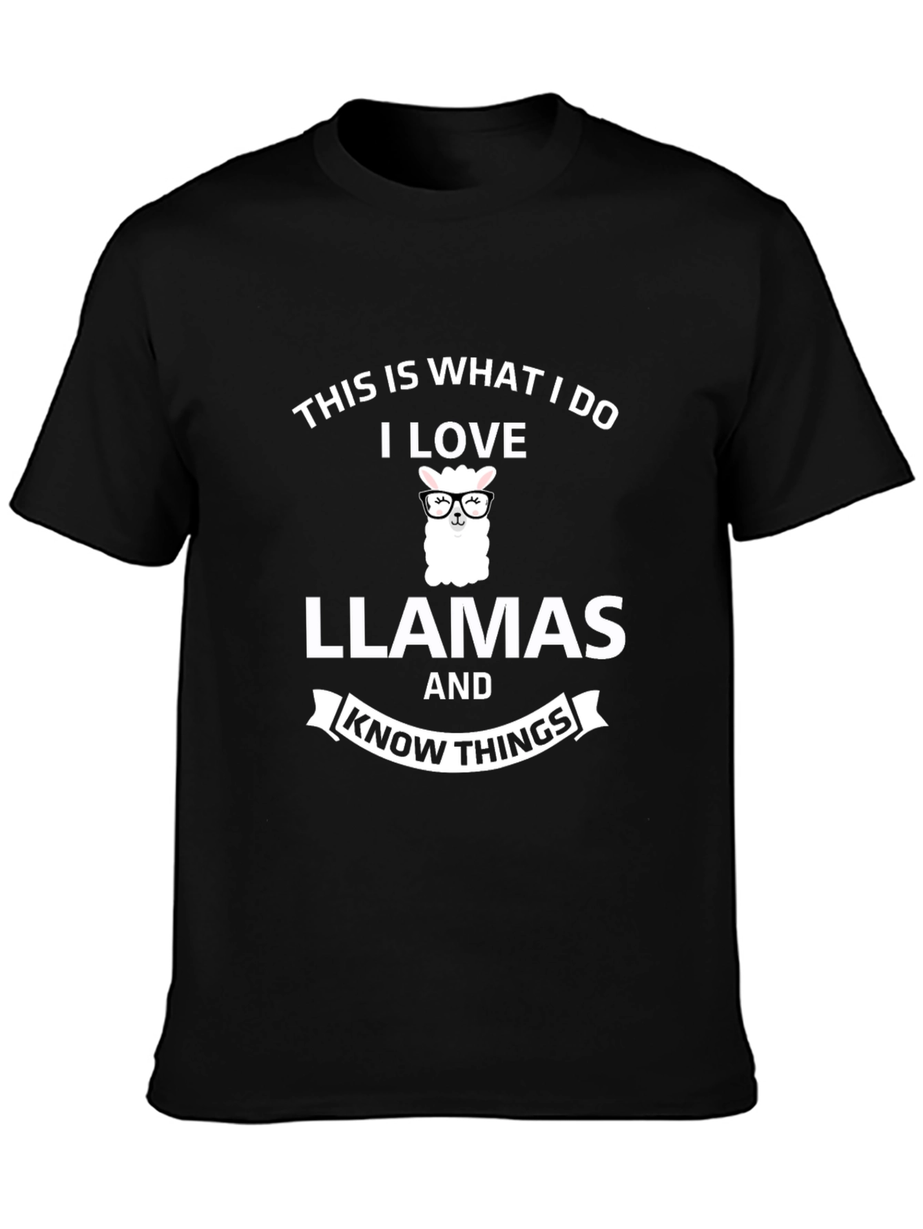 Black Llama Lover Graphic Tee - This is What I Do! view 3