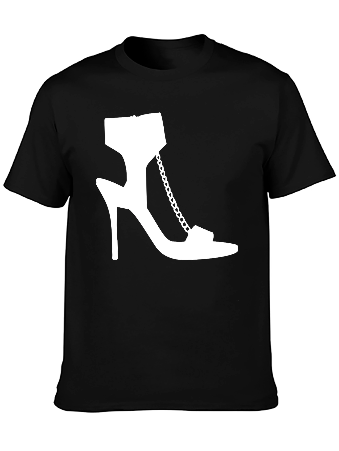 Black High Heel Graphic Tee - Fashion Statement Shirt view 3