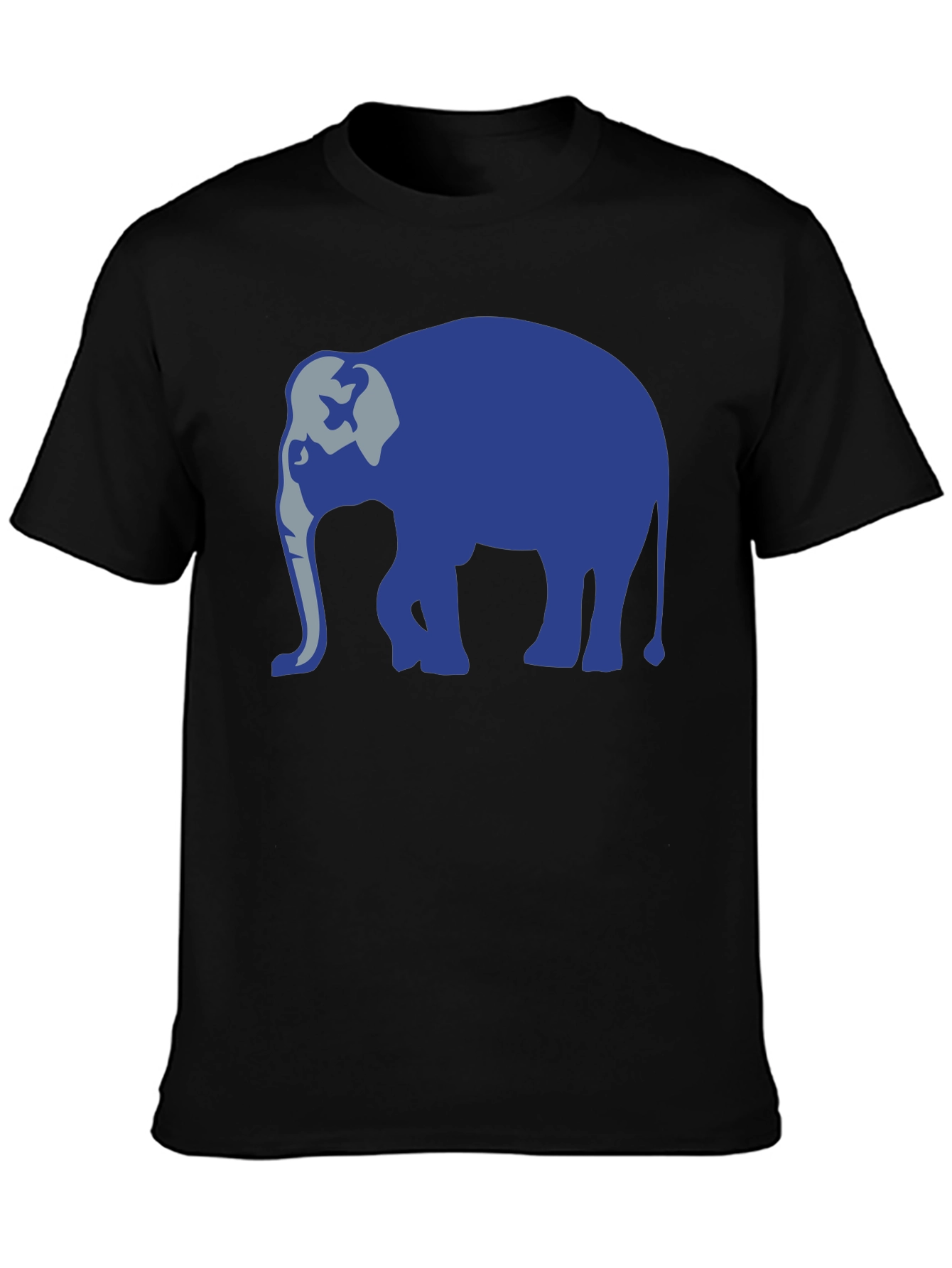 Black Elephant Graphic Tee - Cool Animal Design view 3
