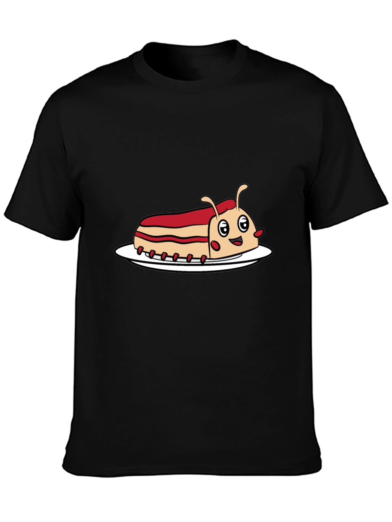Black Cartoon Sandwich Bug Graphic Tee - Funny Novelty Shirt view 3