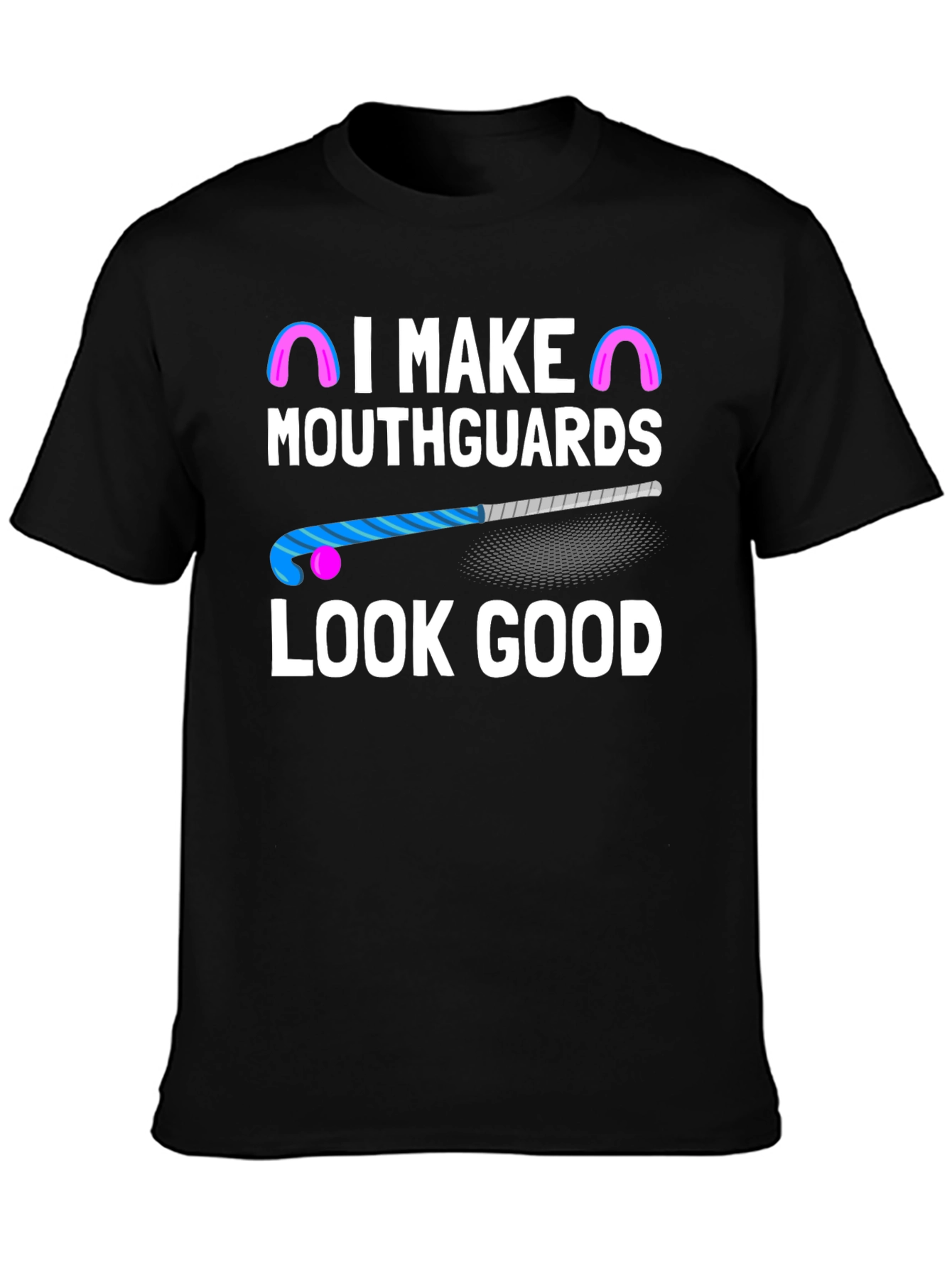 Black I Make Mouthguards Look Good Graphic Tee view 3