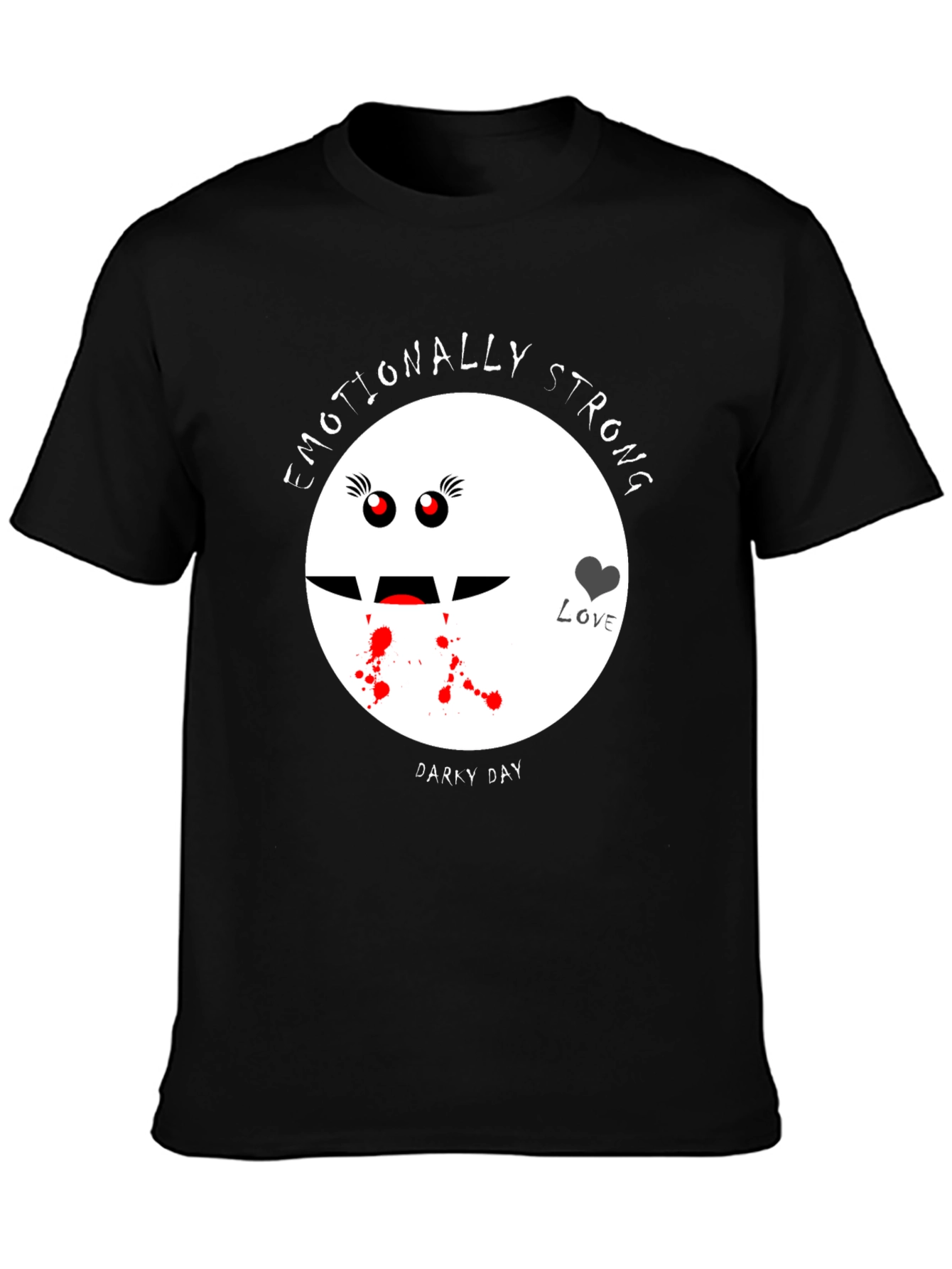 Black Emotionally Strong Darky Day Vampire T-Shirt view 3