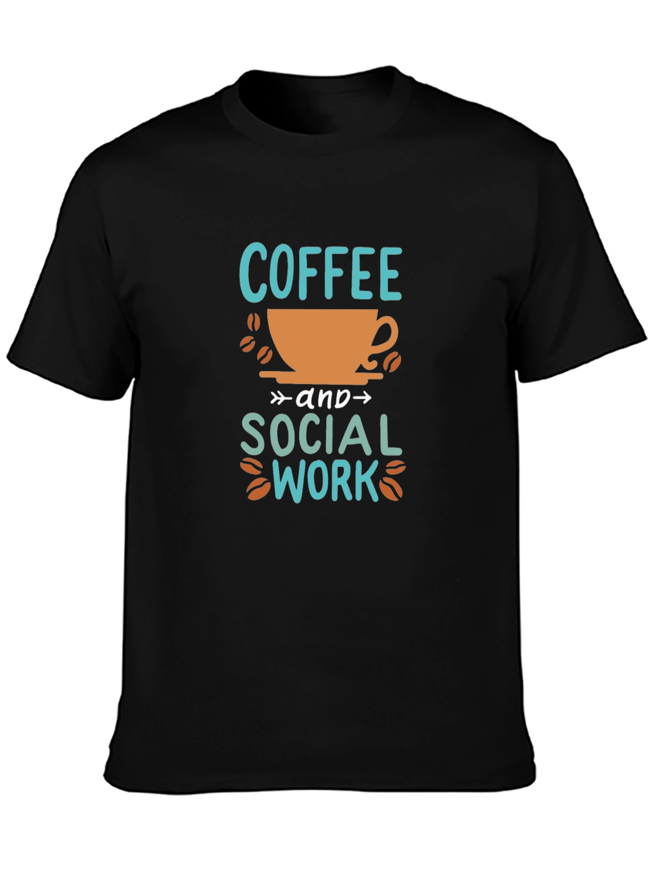 Black Coffee and Social Work T-Shirt view 3