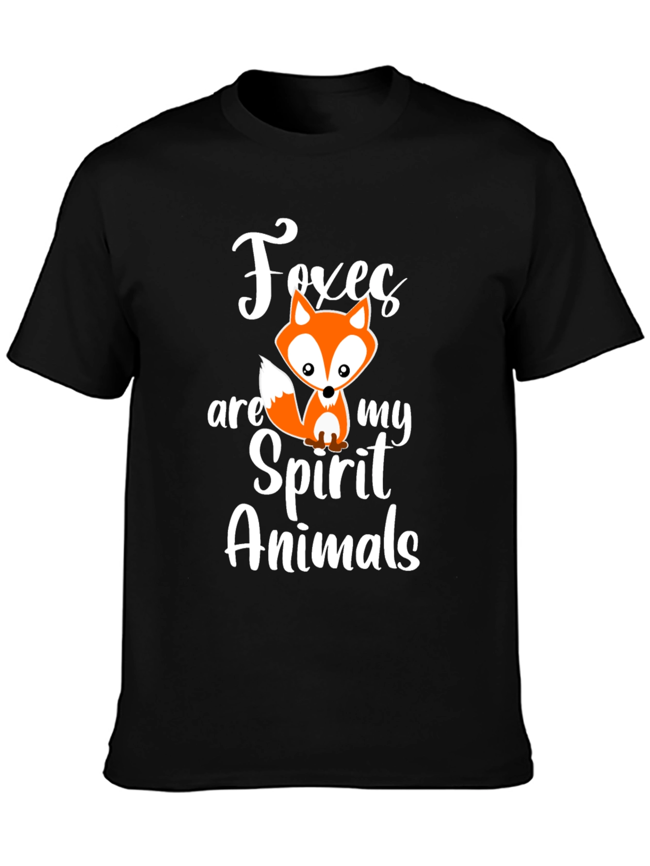 Black Foxes are My Spirit Animals Graphic Tee view 3