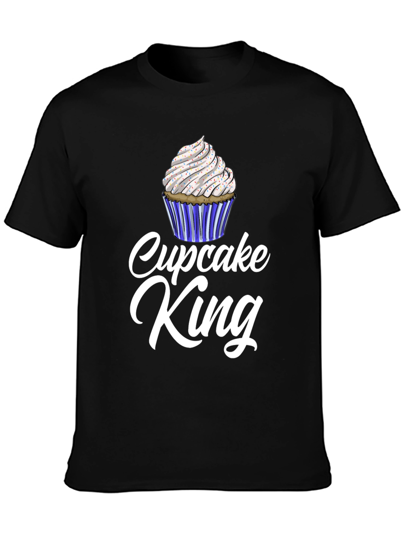 Black Cupcake King Graphic T-Shirt view 3