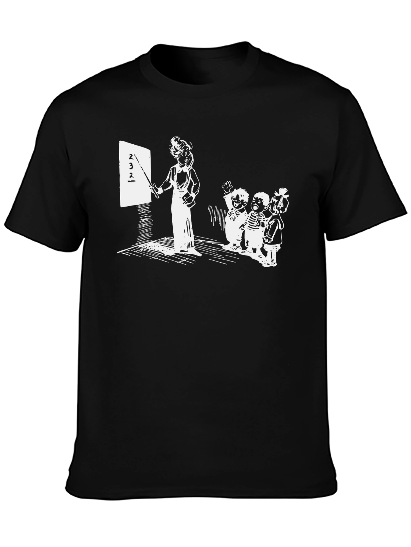 Black Retro Teacher Graphic Tee view 3