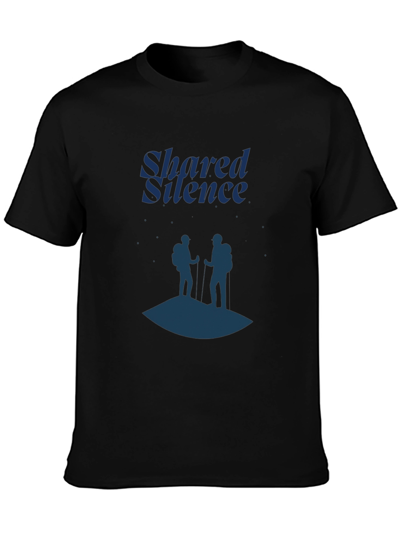 Black Shared Silence Graphic Tee - Hiking Adventure Shirt view 3