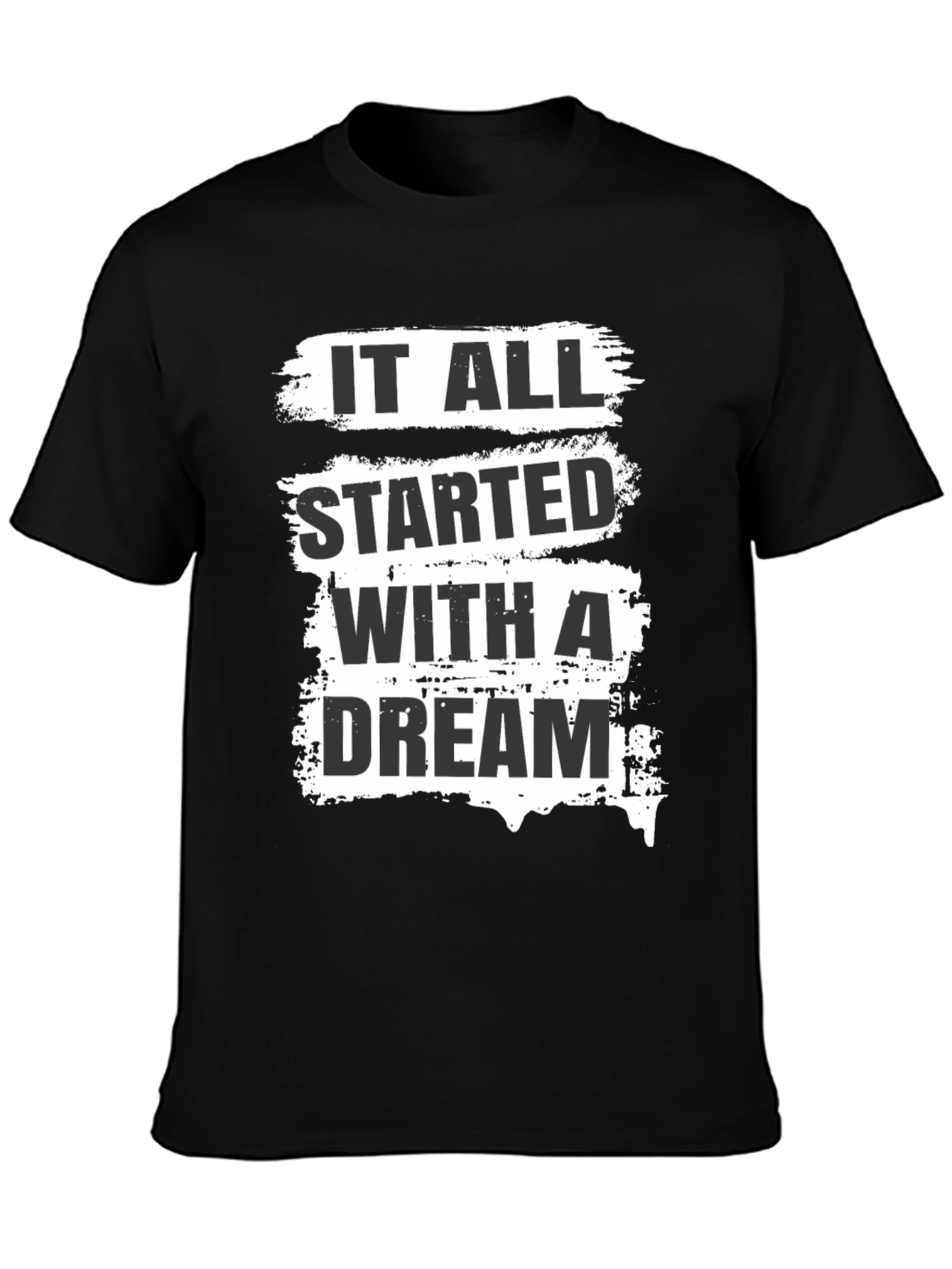 Black Dream Start Men's Black Graphic Tee view 3