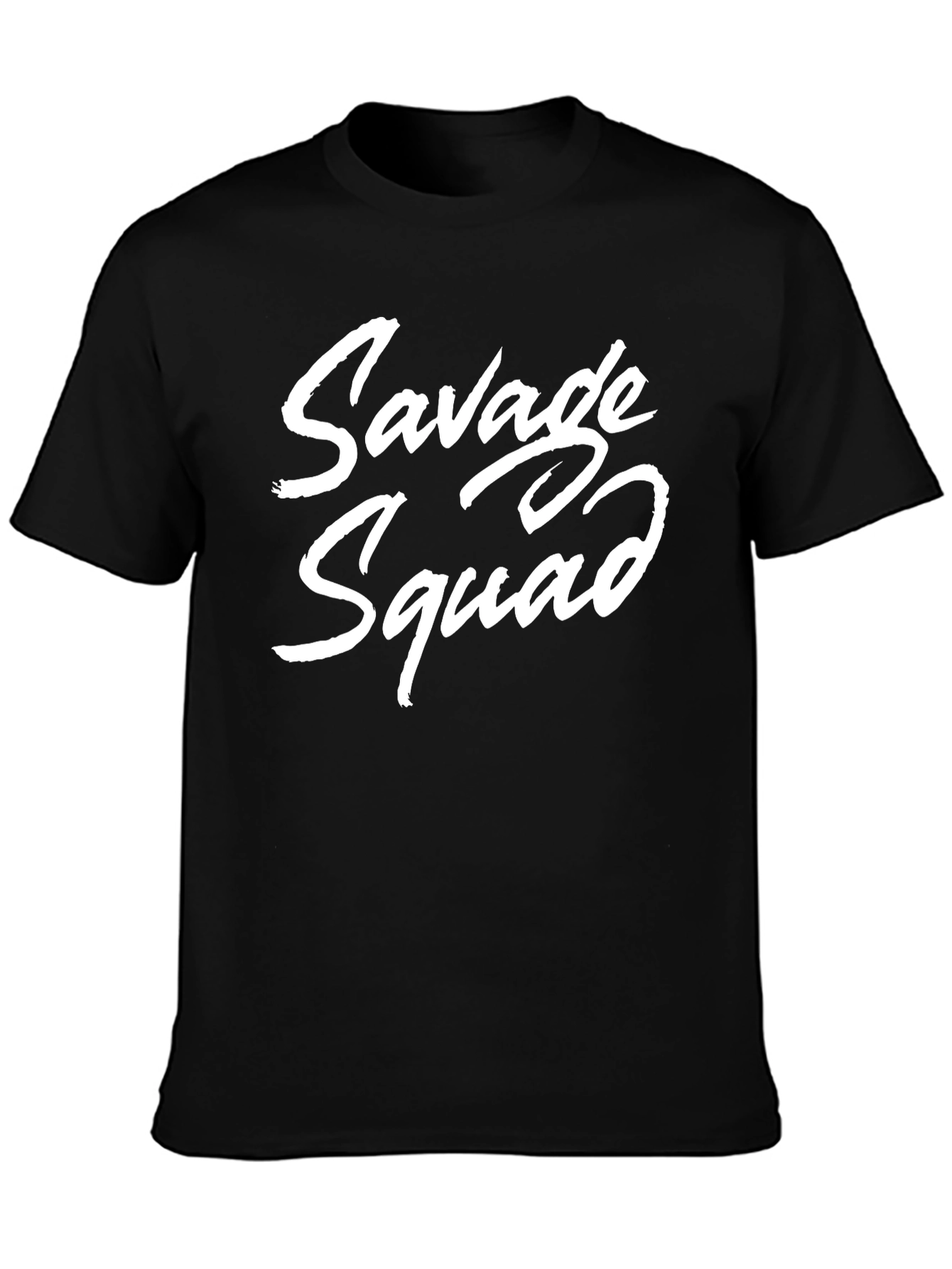 Black Savage Squad Black Crew Neck T-Shirt view 3