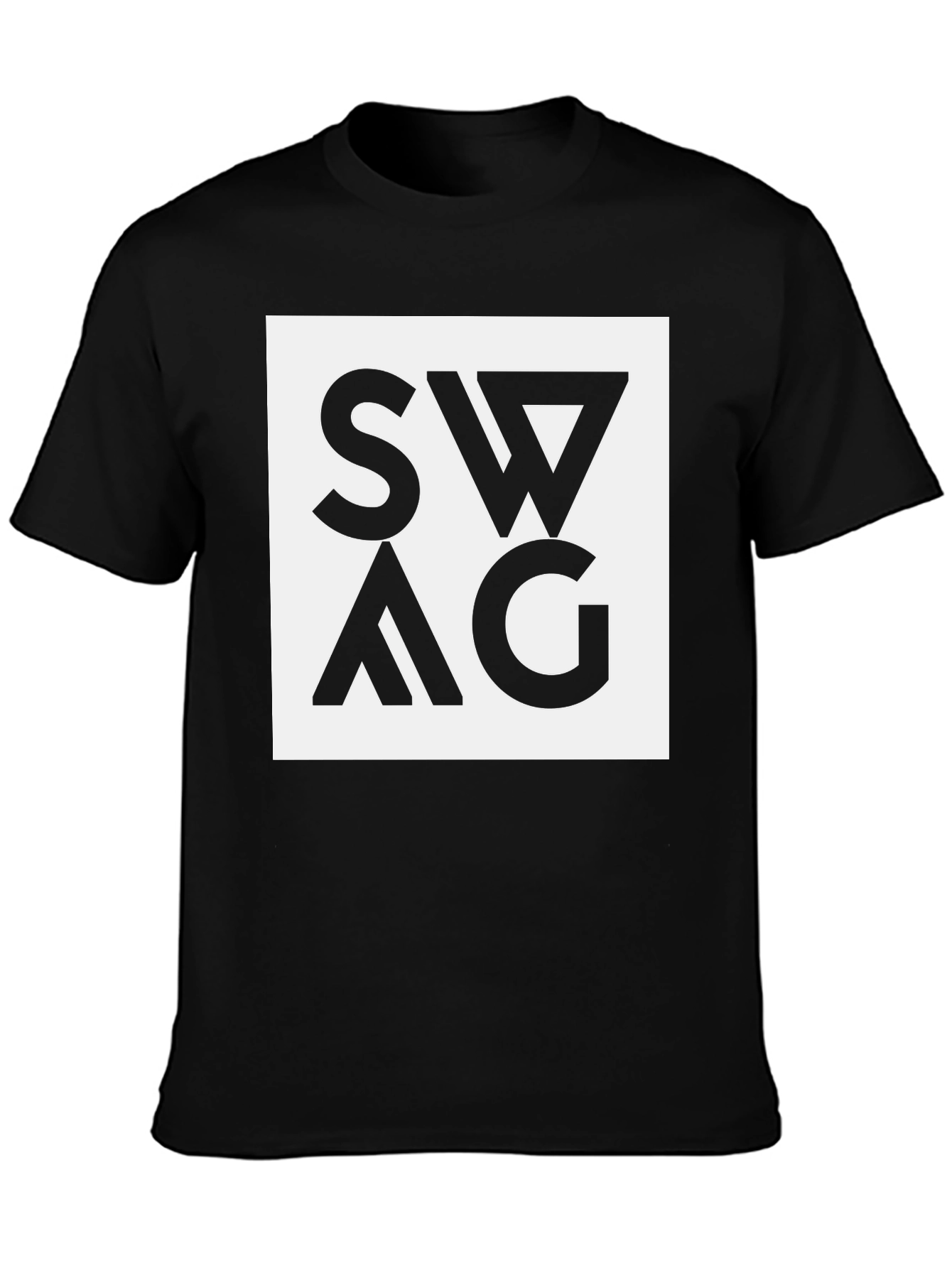 Black Swag Graphic Tee - Black Cotton Blend view 3
