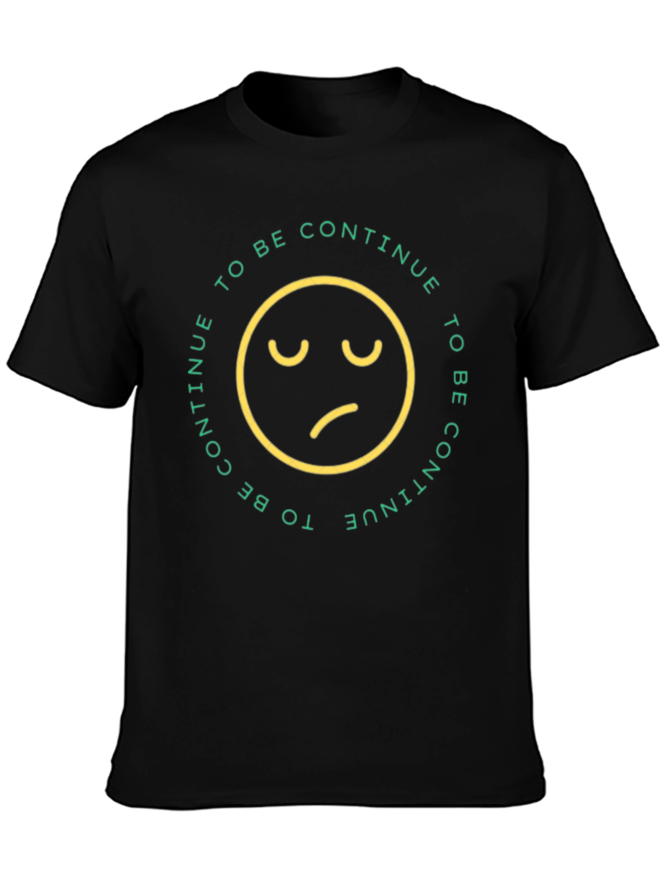 Black To Be Continue Graphic Tee - Black Short Sleeve T-Shirt view 3