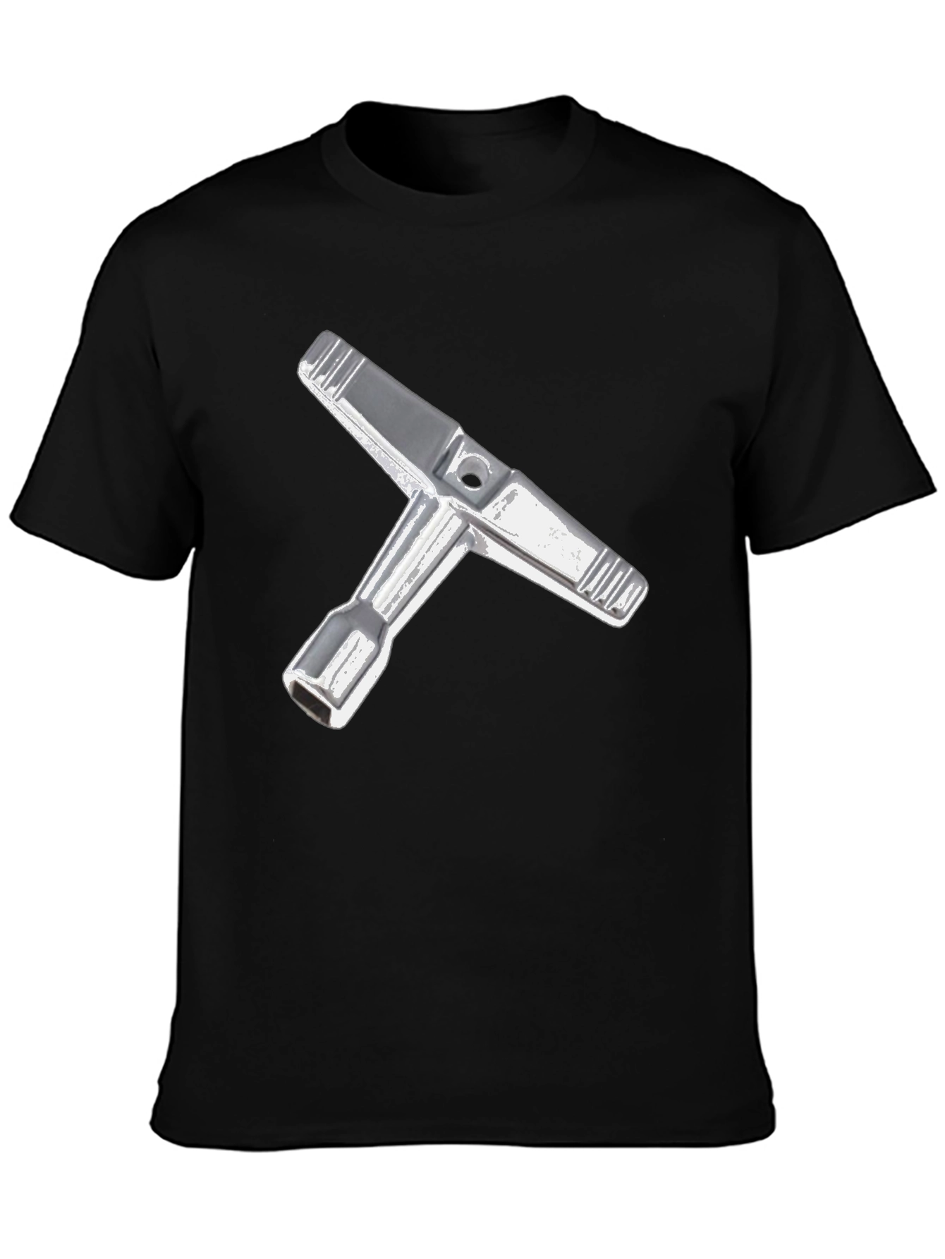 Black Black T-Shirt with Tool Graphic view 3