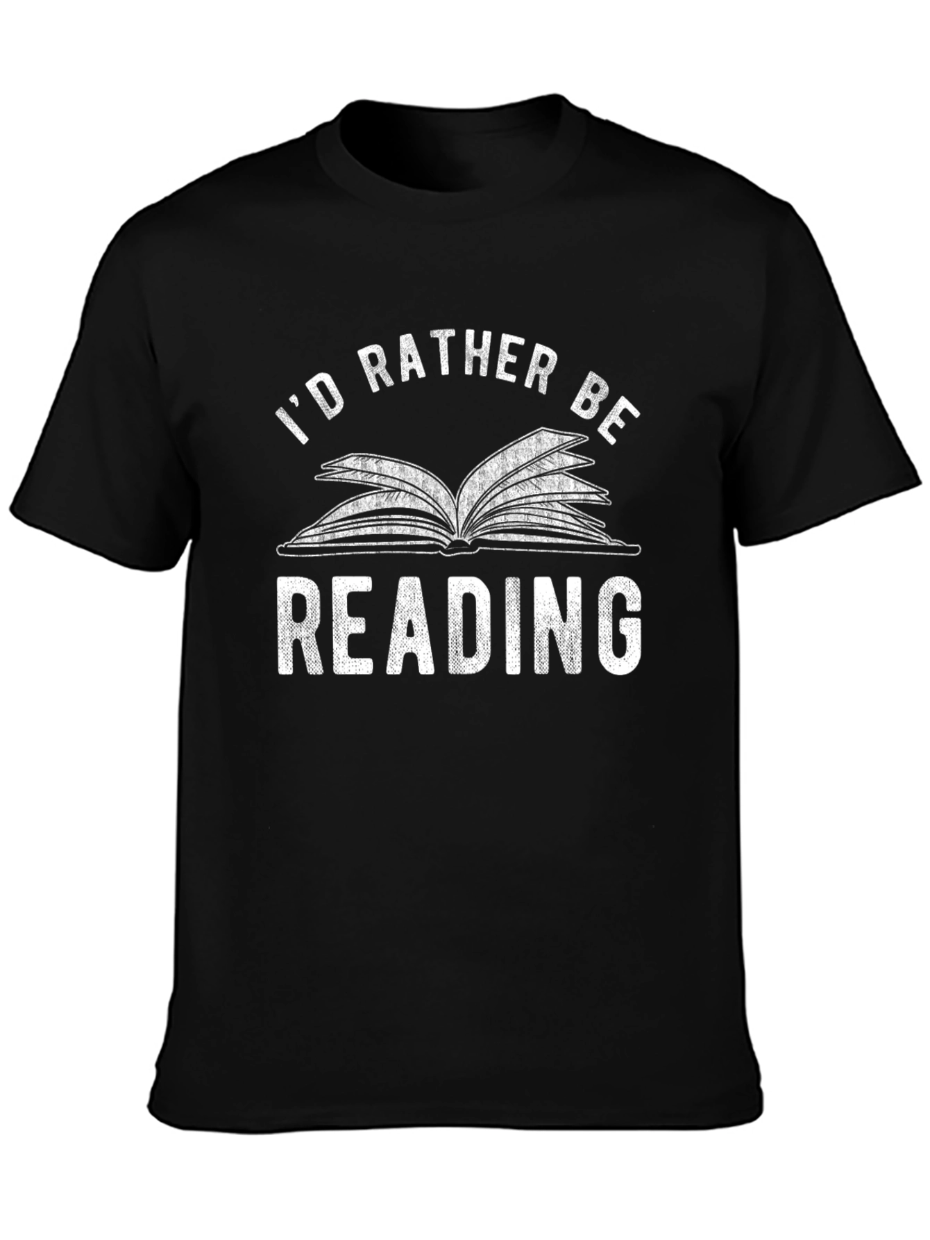 Black I'd Rather Be Reading T-Shirt view 3
