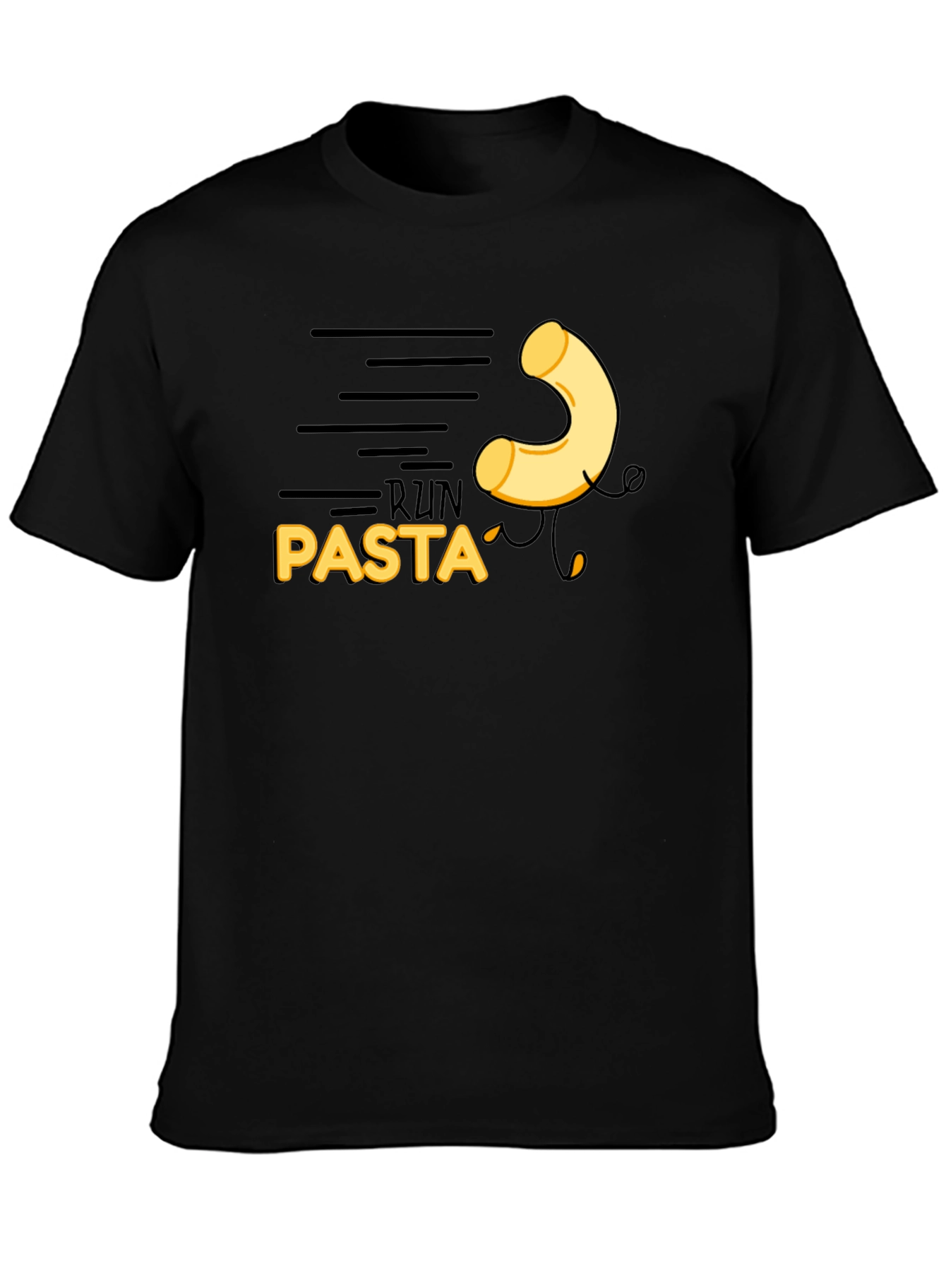 Black Run Pasta Black T-Shirt view 3