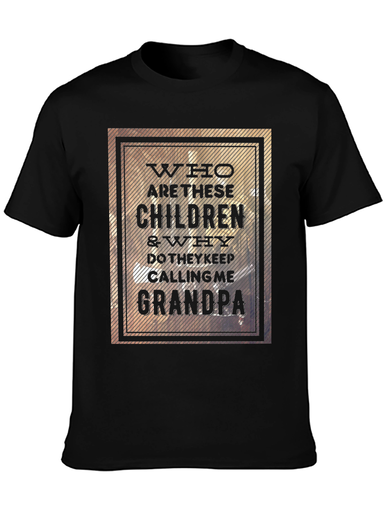 Black Who Are These Children? Grandpa T-Shirt view 3