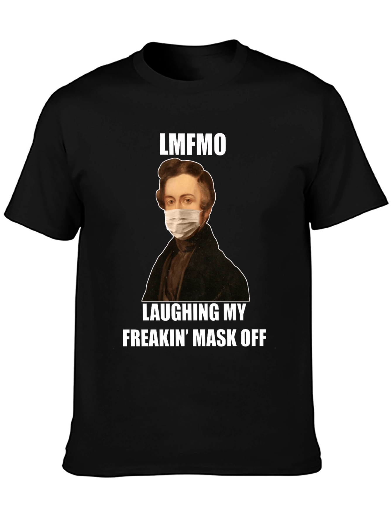 Black LMFAO Mask Off T-Shirt - Funny Novelty Tee view 3