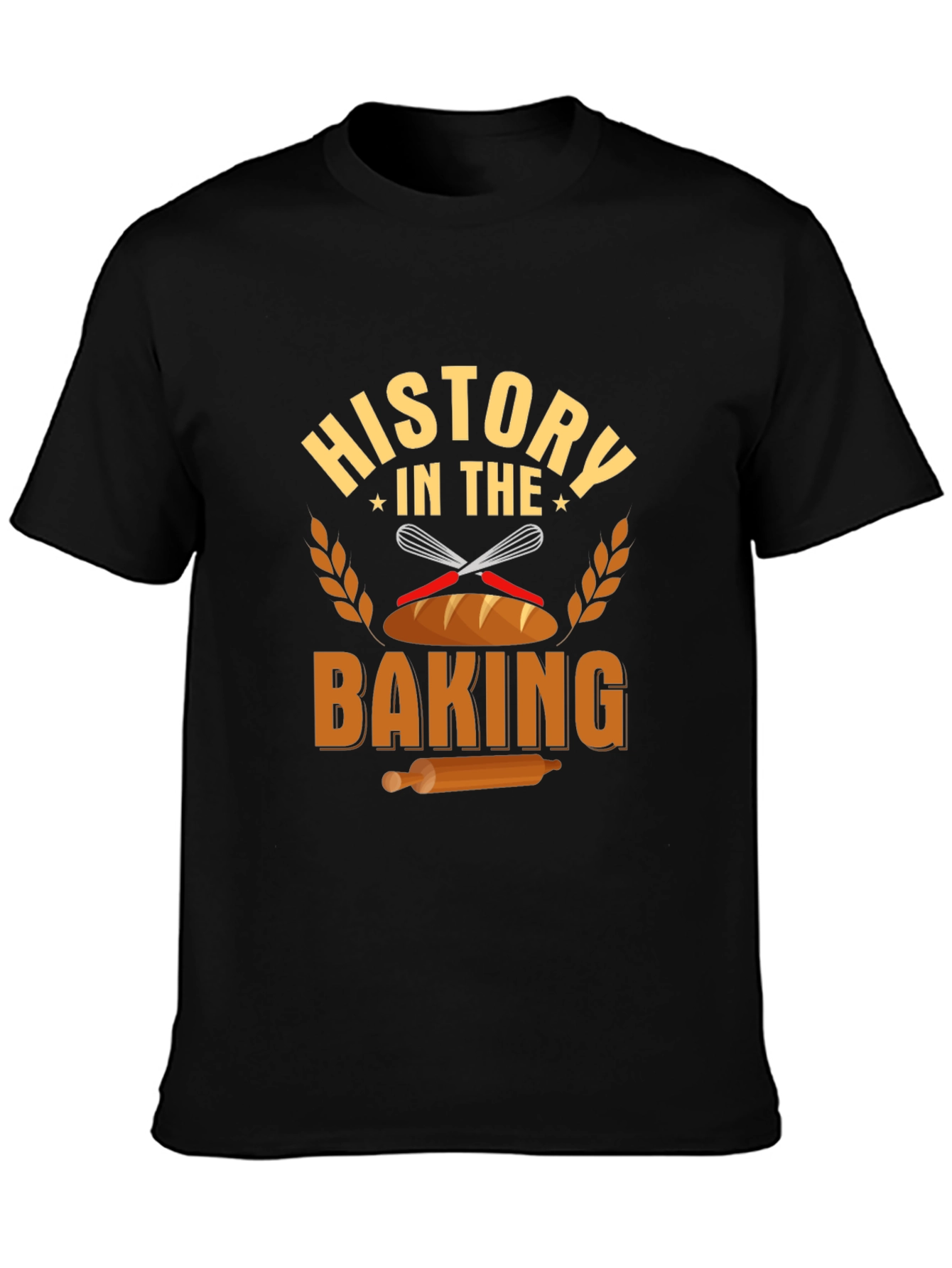 Black History in the Baking Black T-Shirt view 3