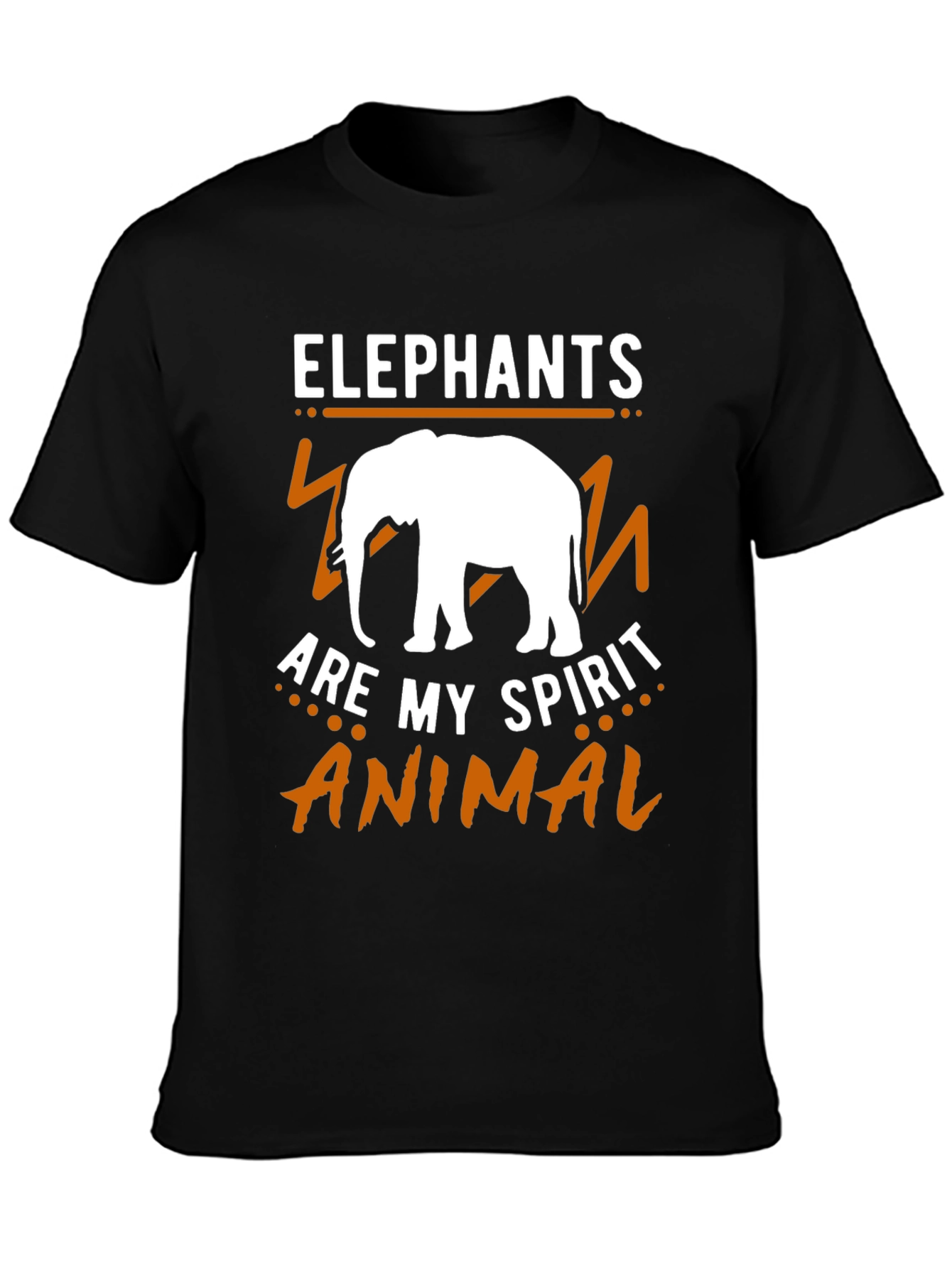 Black Elephant Spirit Animal Graphic Tee view 3