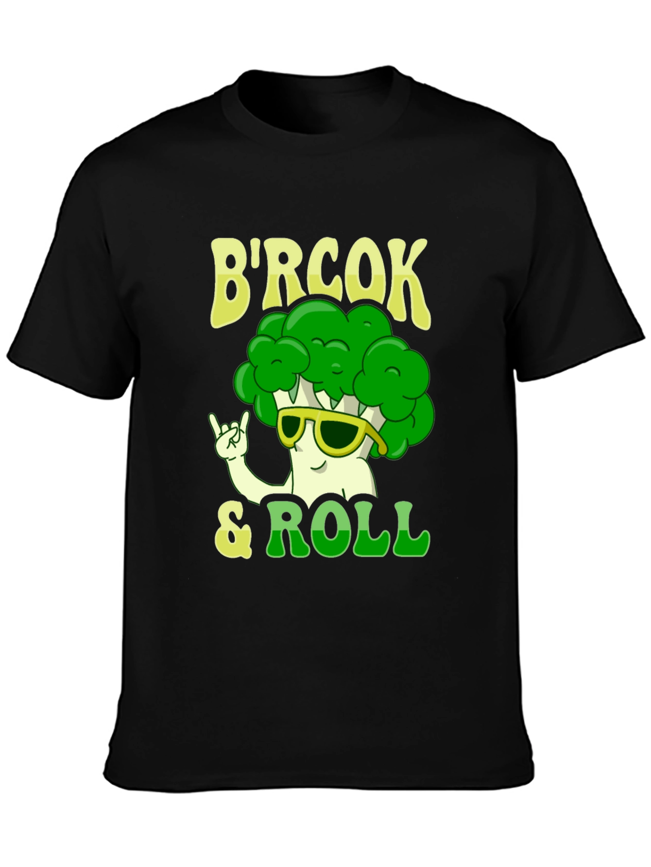 Black B'rock & Roll Broccoli T-Shirt view 3