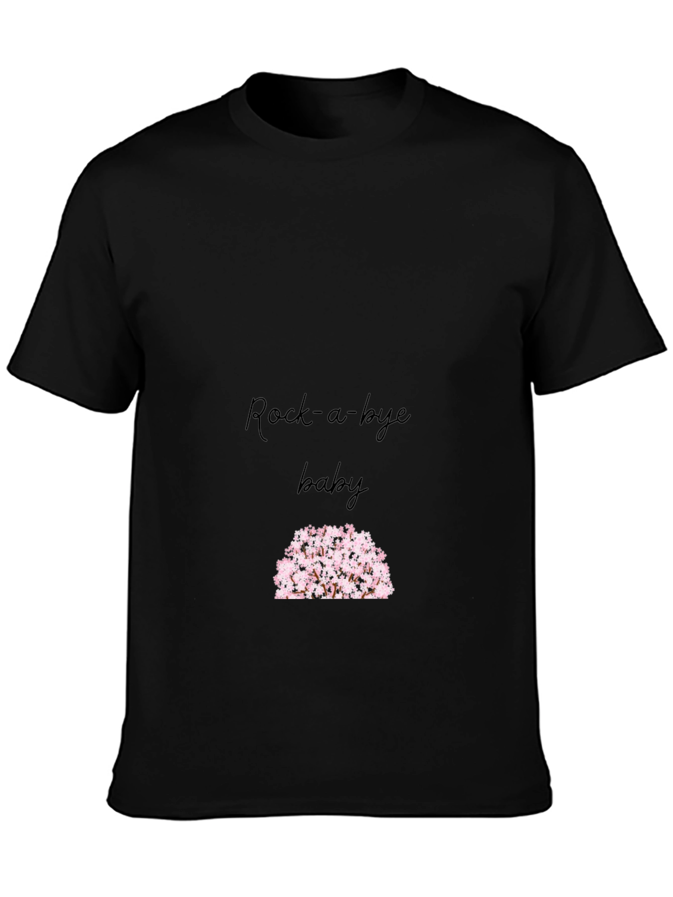 Black Rock-a-bye Baby Floral Graphic Tee view 3