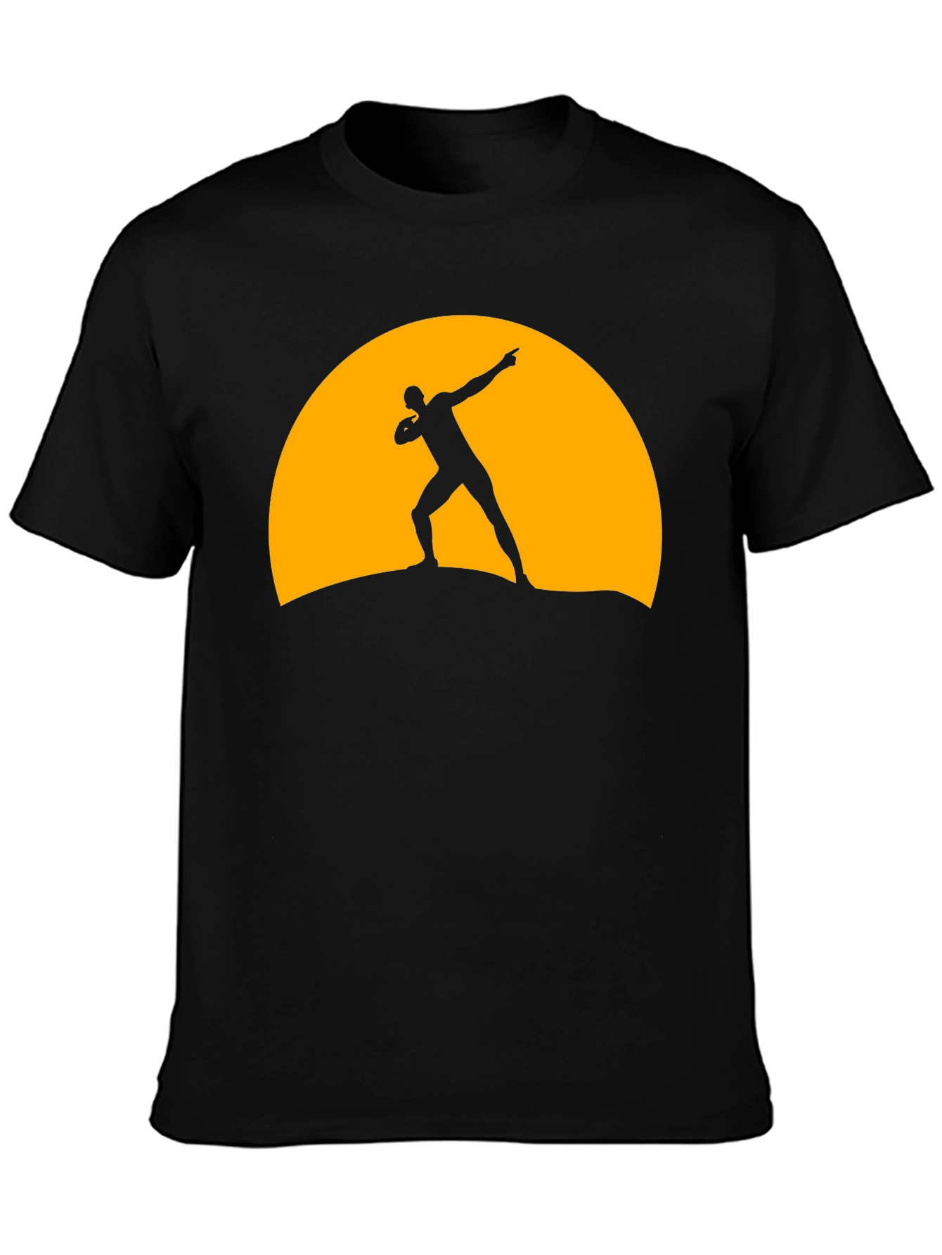 Black Silhouette Thrower Graphic Tee - Black view 3