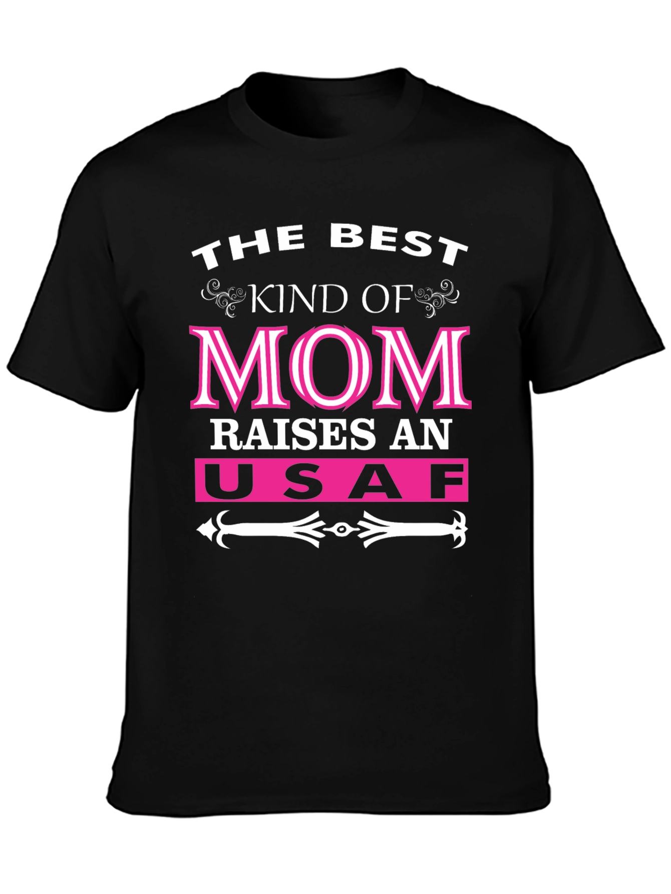 Black The Best Kind of Mom Raises USAF T-Shirt view 3
