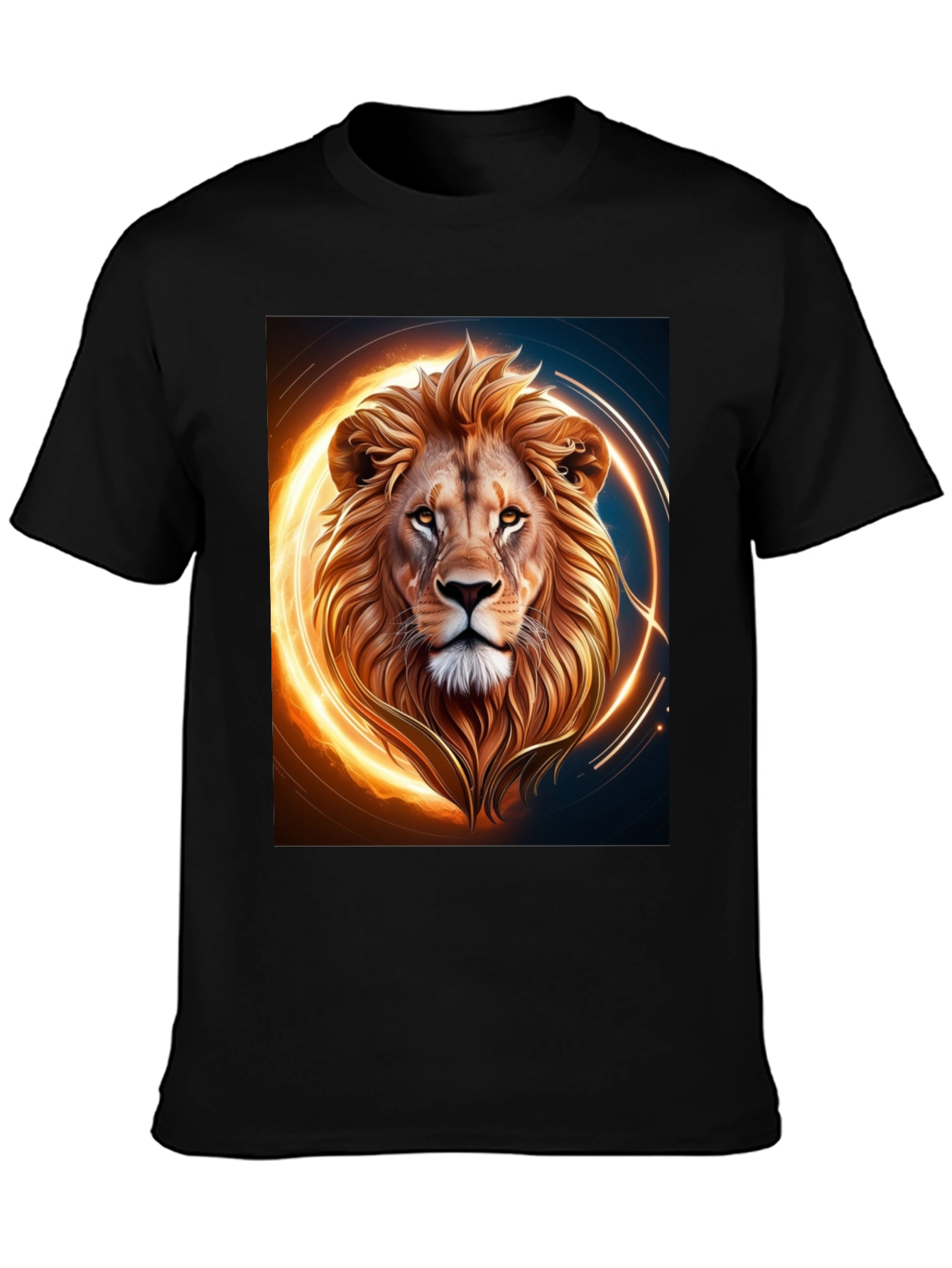 Black Lion Graphic Tee - Bold & Striking Design view 3