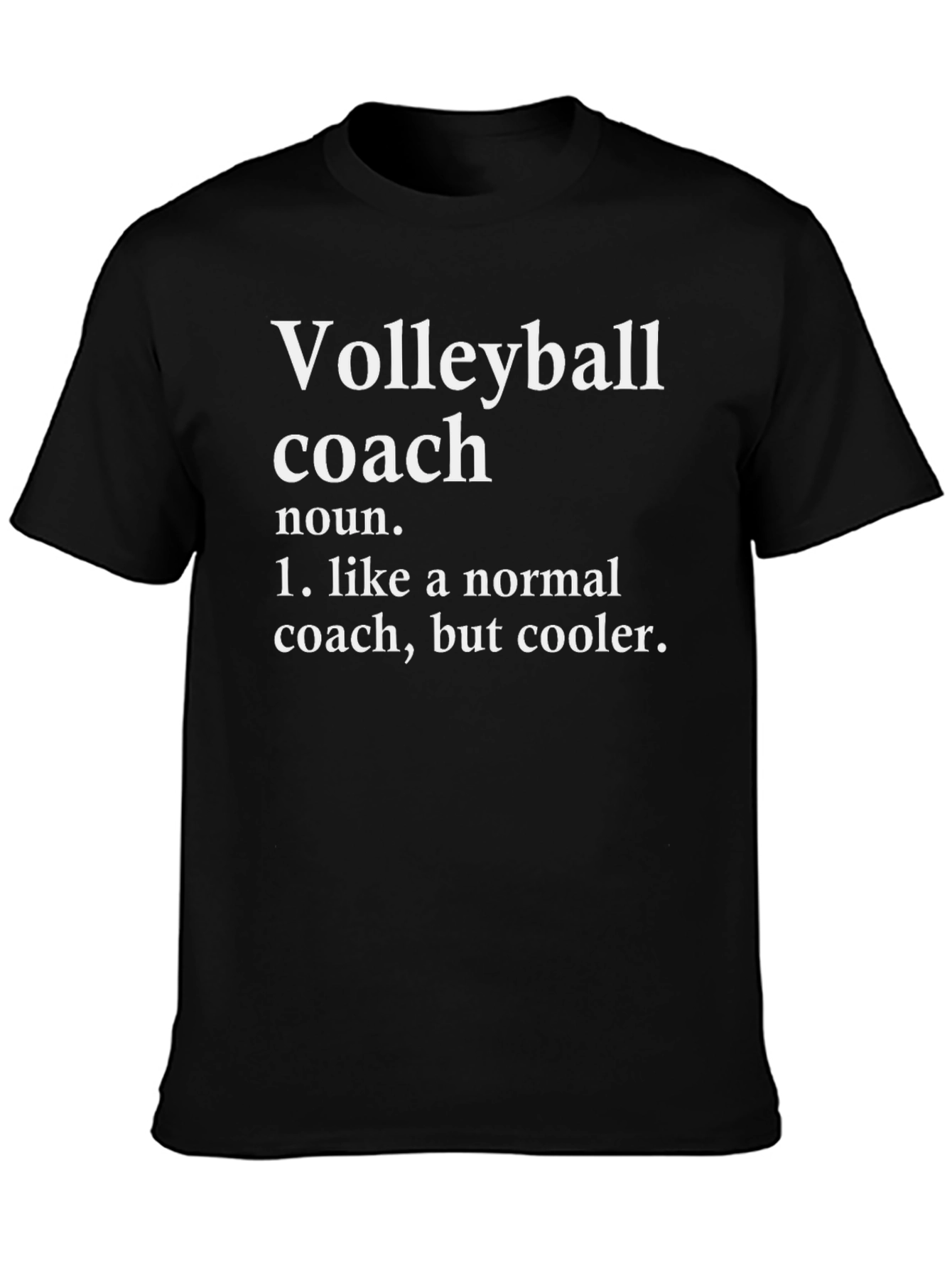 Black Volleyball Coach Definition T-Shirt view 3